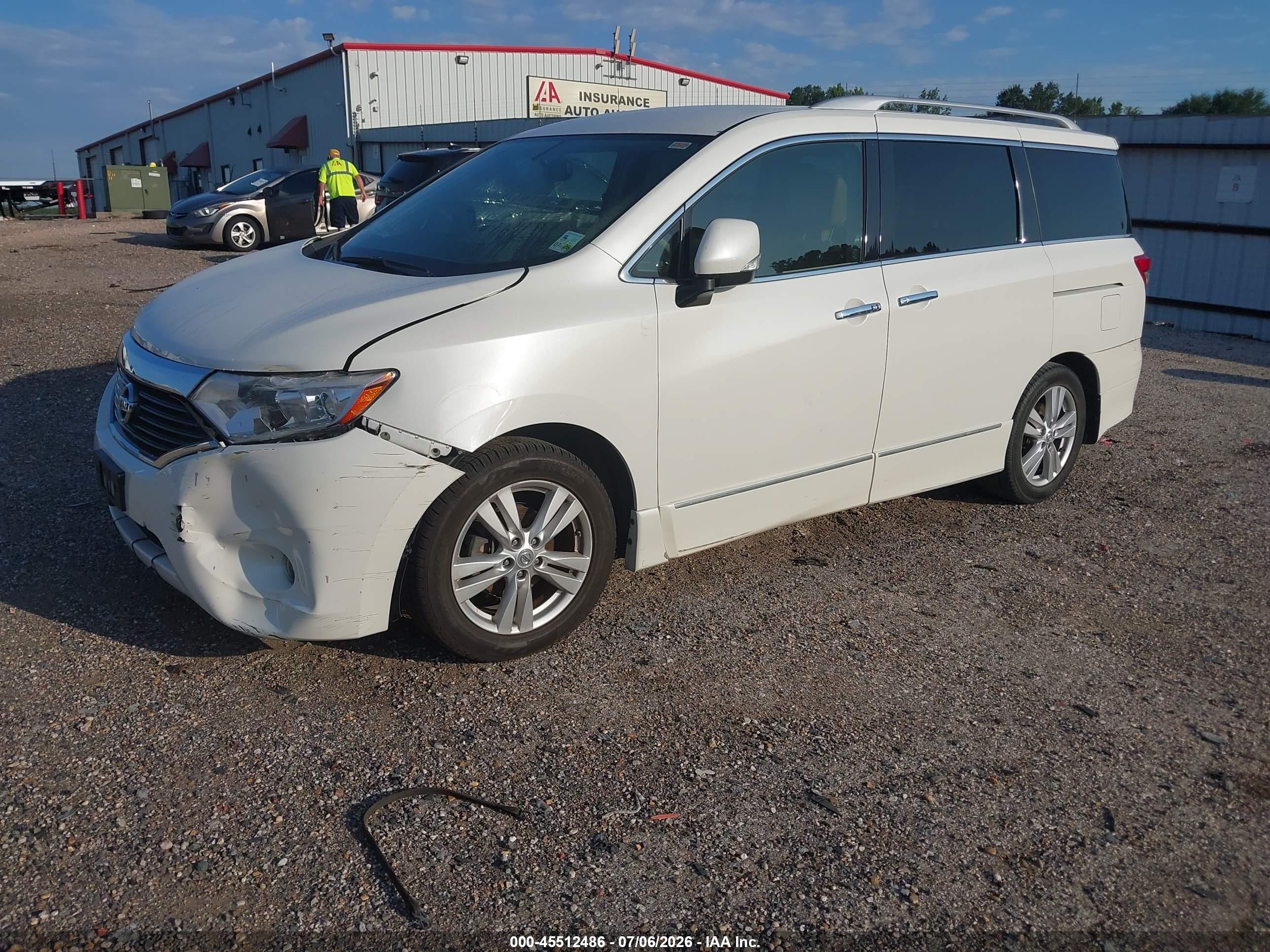 2015 Nissan Quest Sl White vin: JN8AE2KP6F9122995