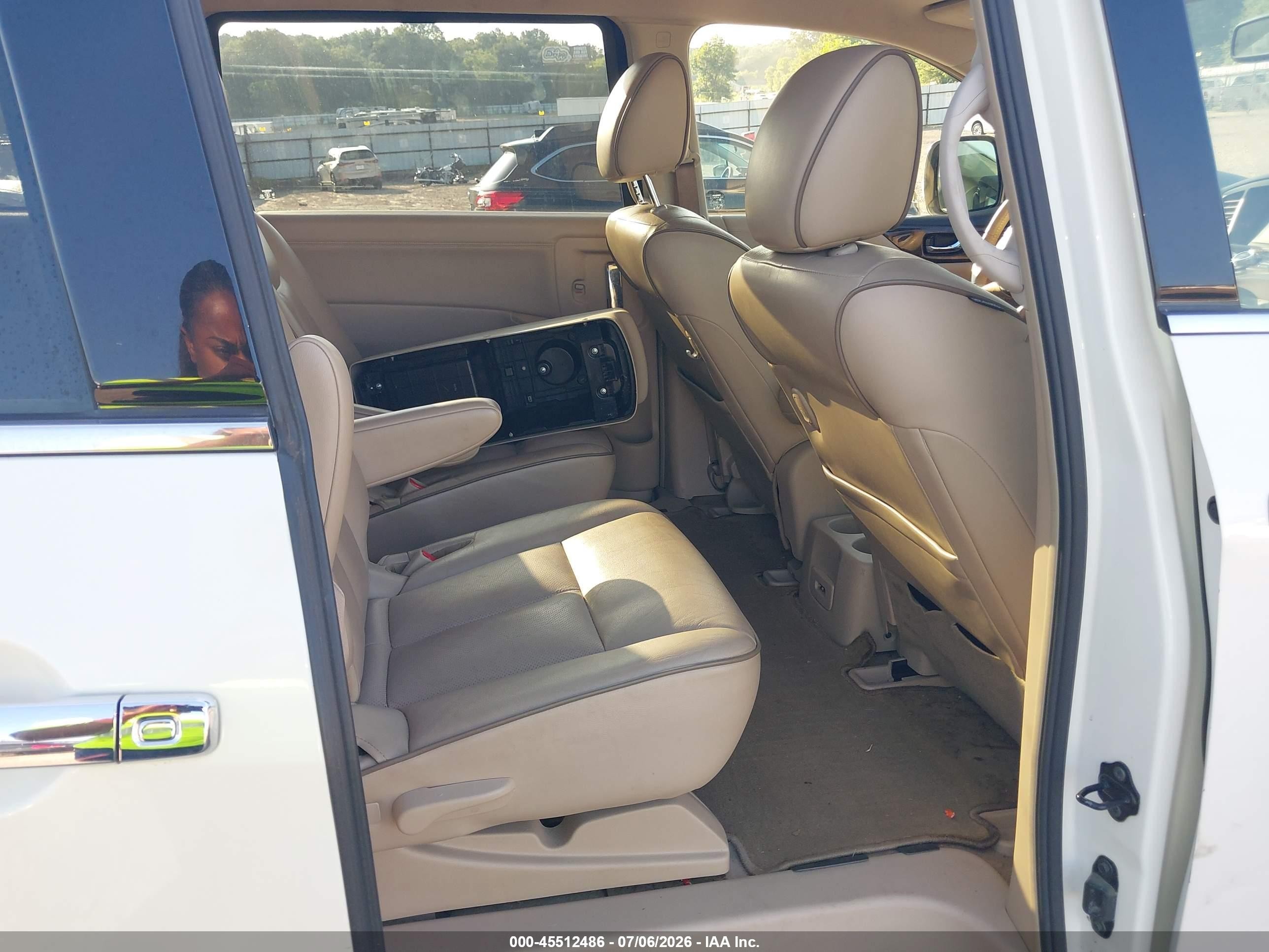 2015 Nissan Quest Sl White vin: JN8AE2KP6F9122995