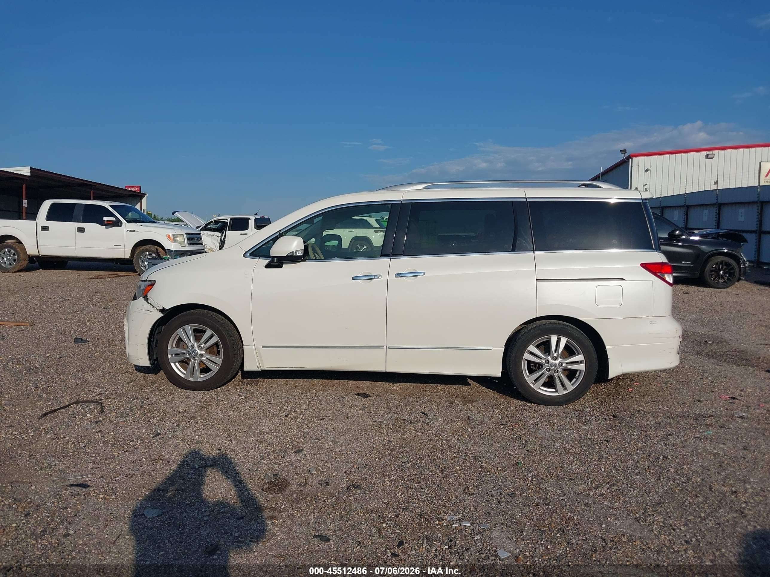 2015 Nissan Quest Sl White vin: JN8AE2KP6F9122995