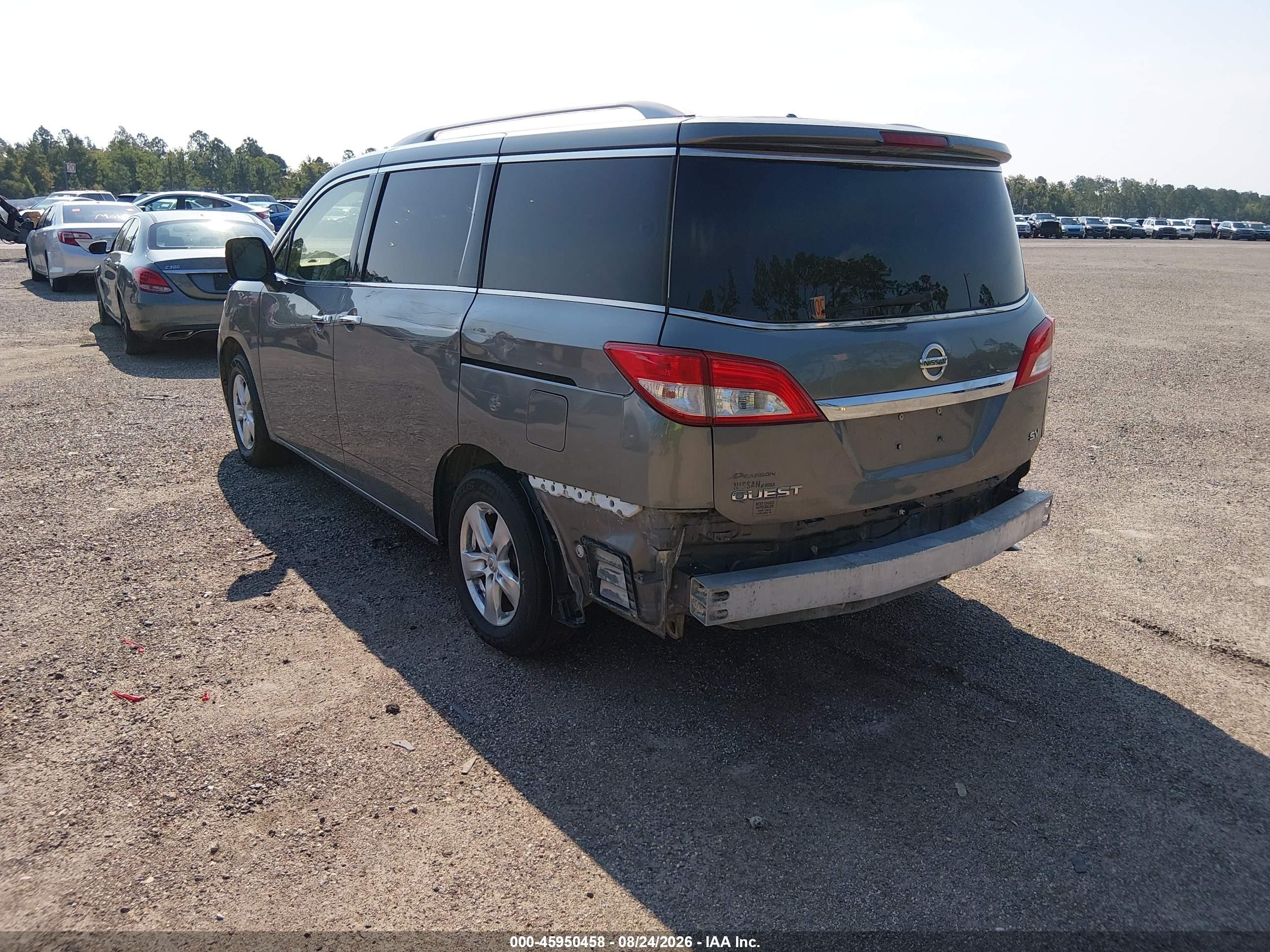 2015 Nissan Quest Sv Серый vin: JN8AE2KP6F9125573