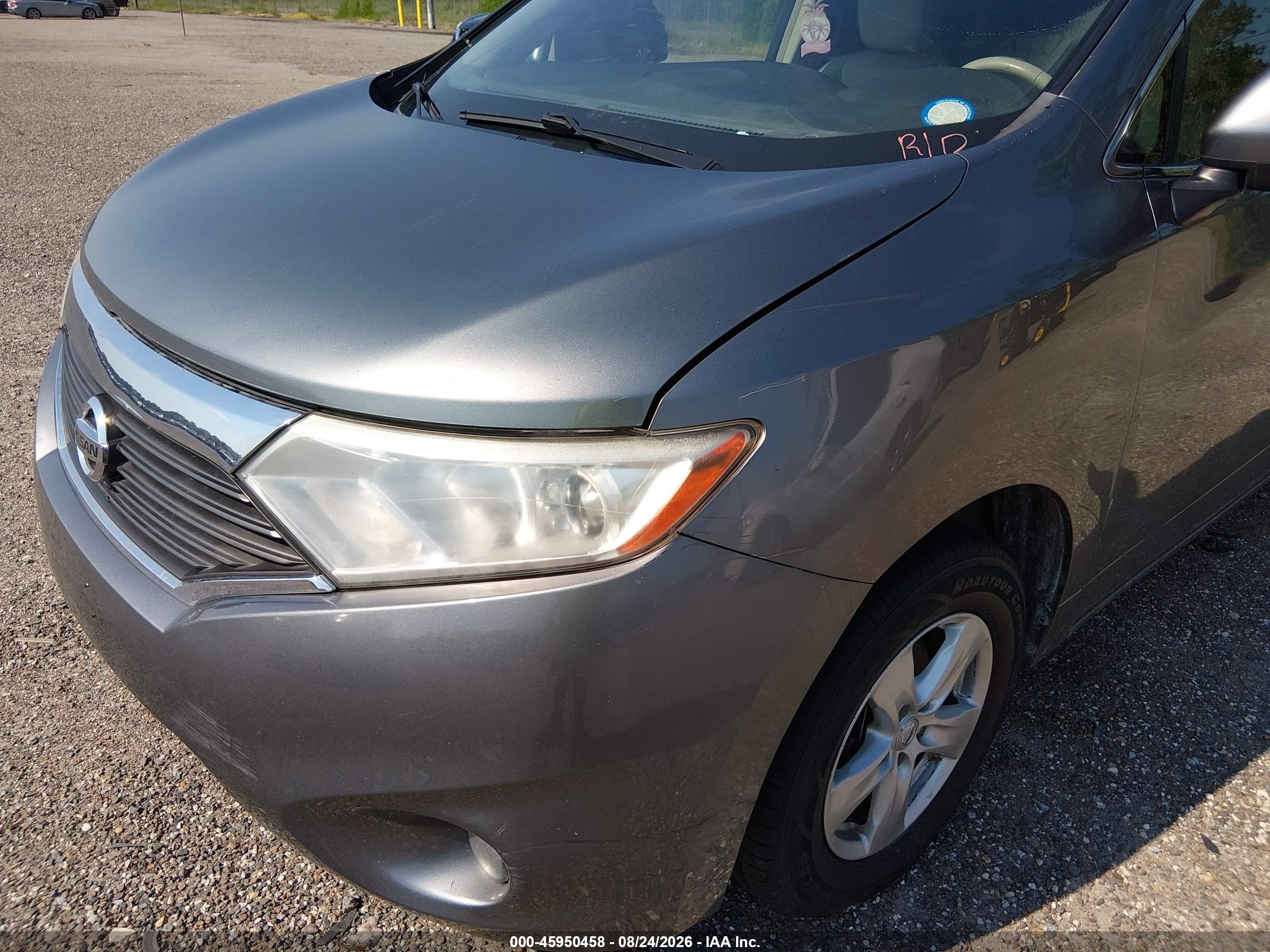 2015 Nissan Quest Sv Серый vin: JN8AE2KP6F9125573