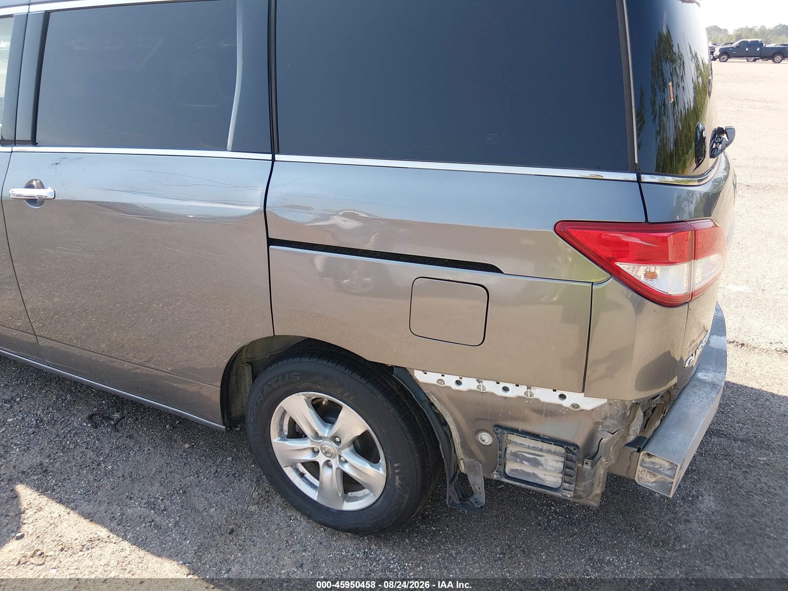 2015 Nissan Quest Sv Серый vin: JN8AE2KP6F9125573