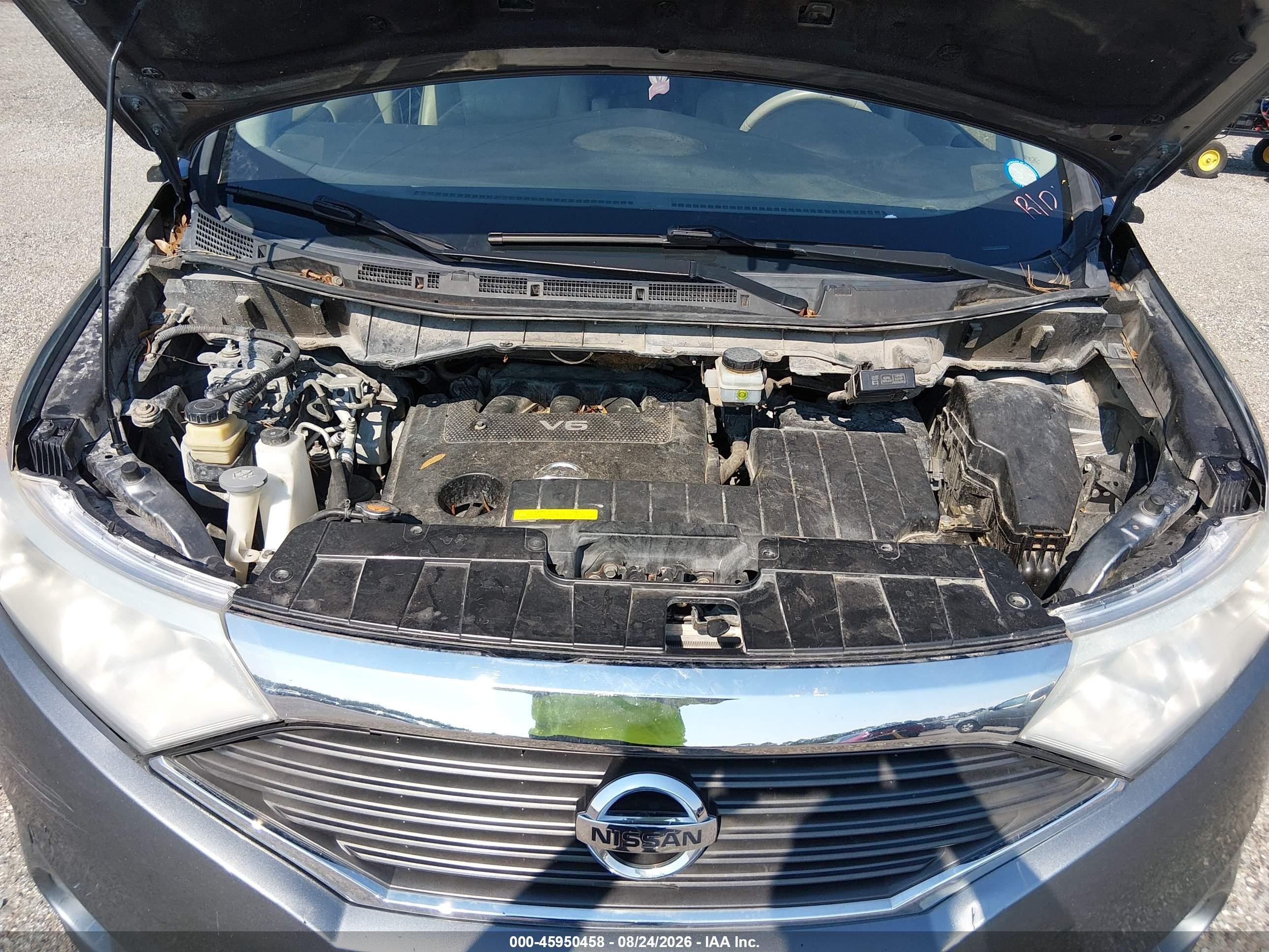 2015 Nissan Quest Sv Серый vin: JN8AE2KP6F9125573