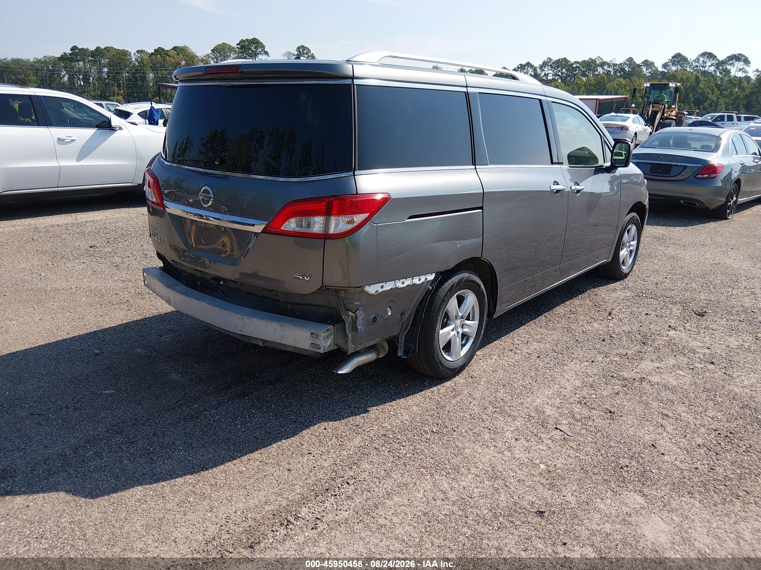 2015 Nissan Quest Sv Серый vin: JN8AE2KP6F9125573