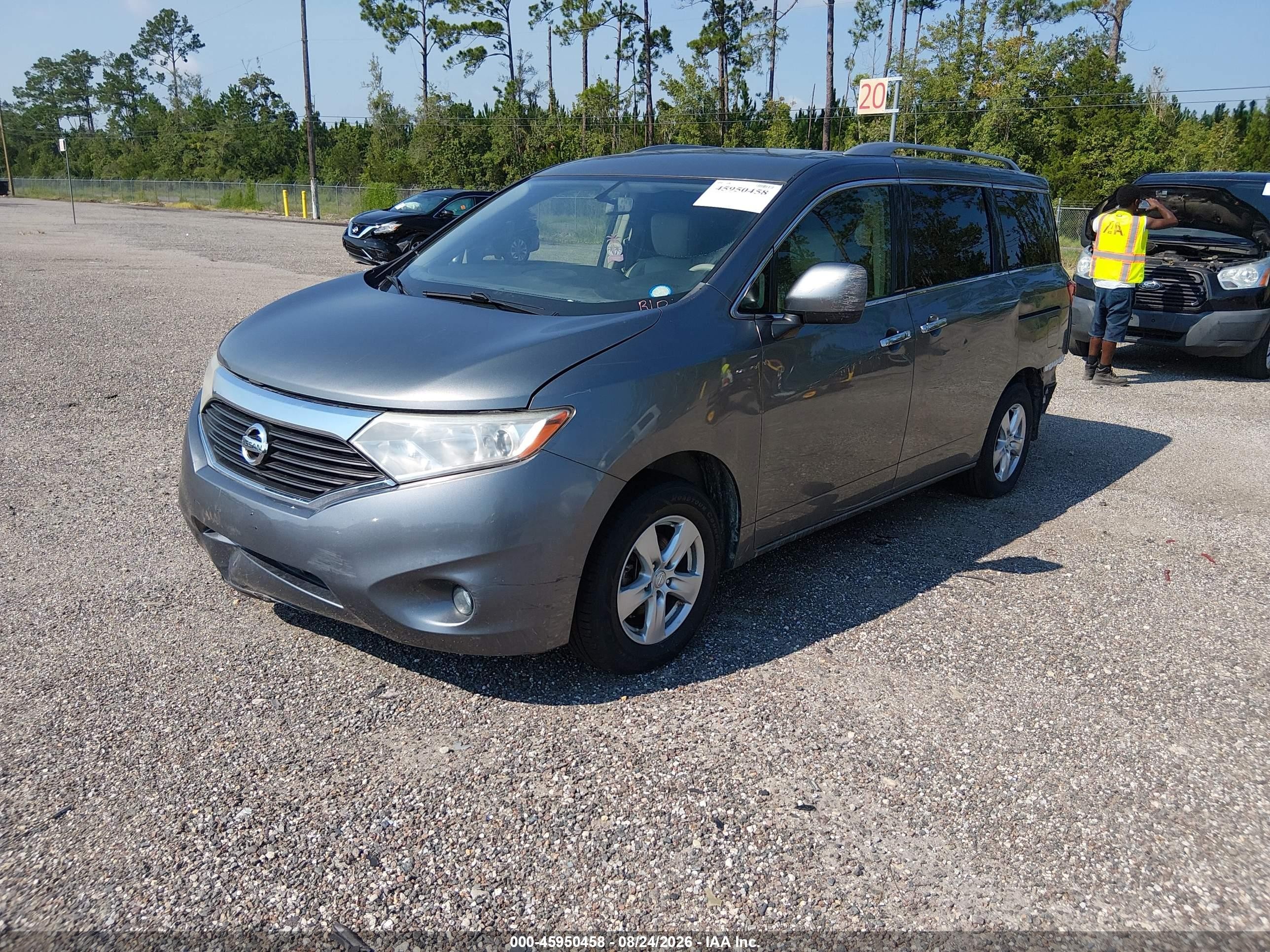 2015 Nissan Quest Sv Серый vin: JN8AE2KP6F9125573