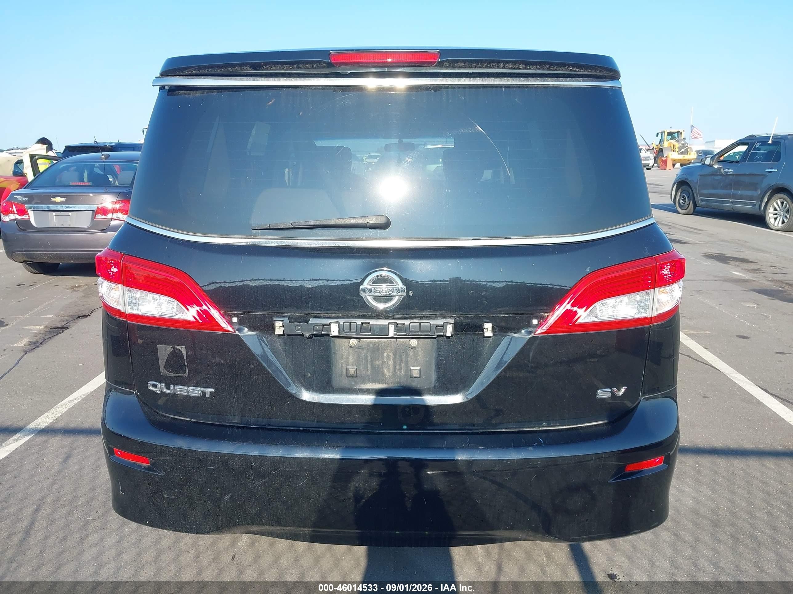 2015 Nissan Quest Platinum/s/sl/sv Burgundy vin: JN8AE2KP6F9126318