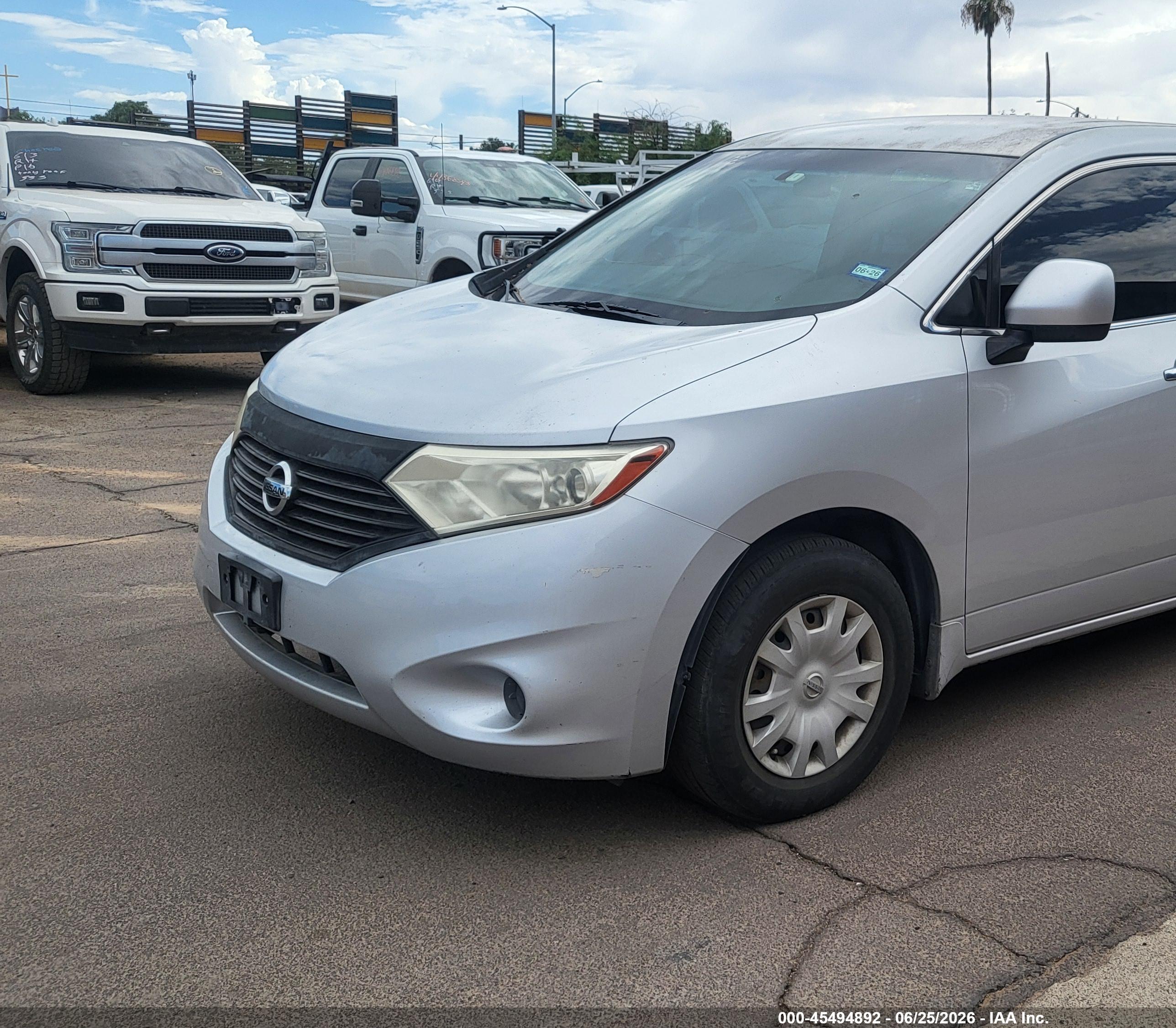 2015 Nissan Quest S Silver vin: JN8AE2KP6F9126500
