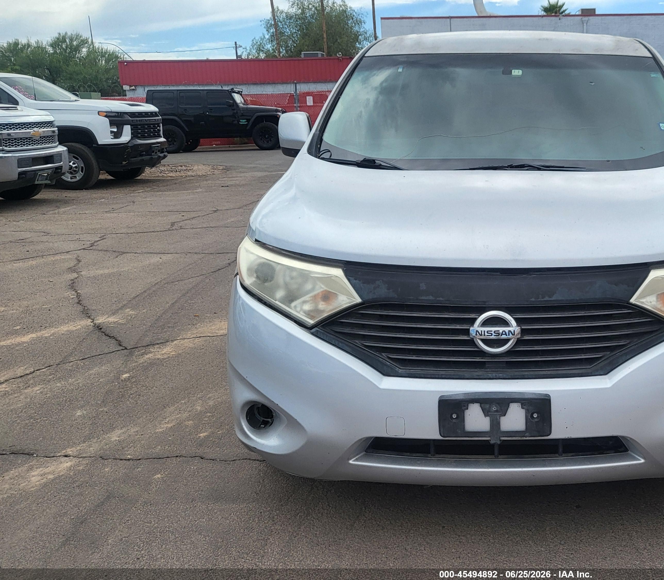 2015 Nissan Quest S Silver vin: JN8AE2KP6F9126500
