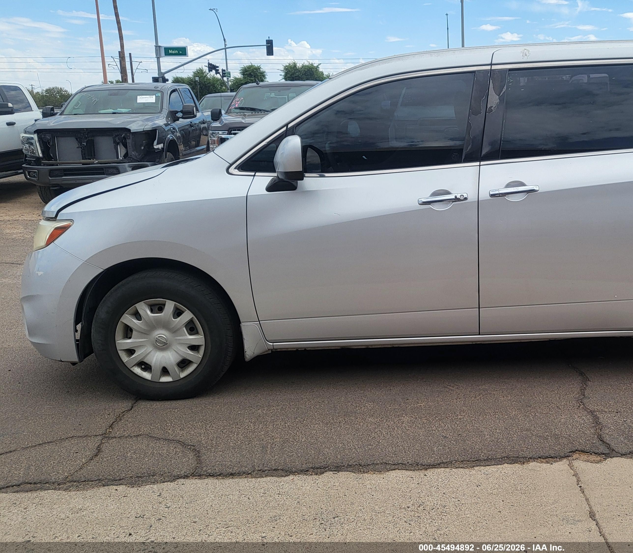 2015 Nissan Quest S Silver vin: JN8AE2KP6F9126500