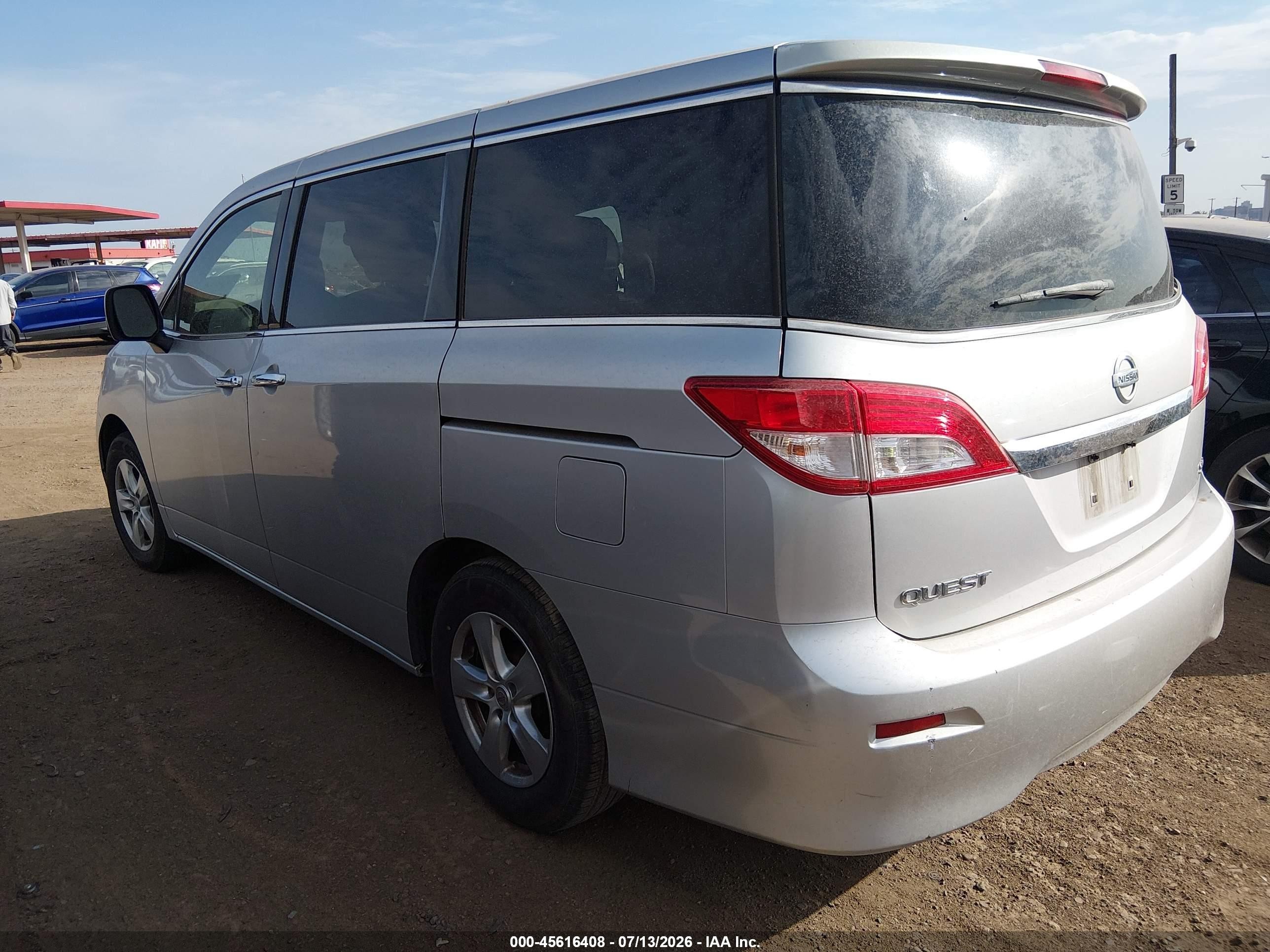 2015 Nissan Quest Platinum/s/sl/sv Silver vin: JN8AE2KP6F9126710