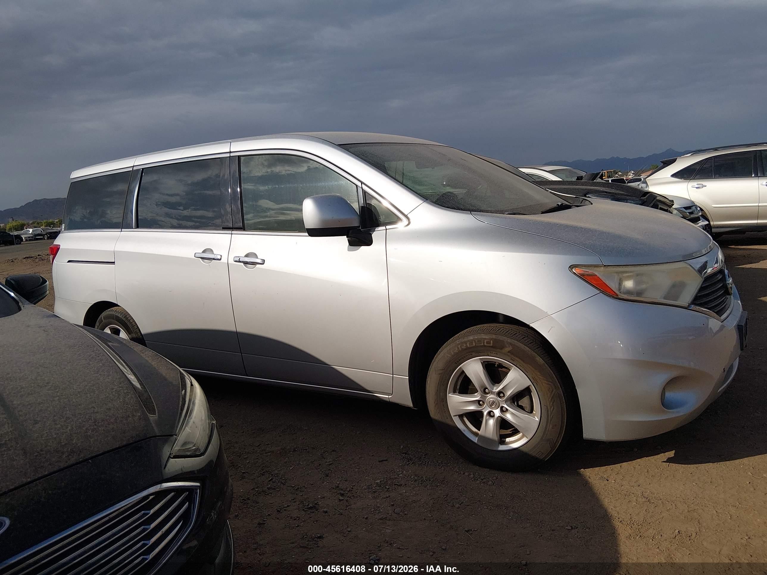 2015 Nissan Quest Platinum/s/sl/sv Silver vin: JN8AE2KP6F9126710