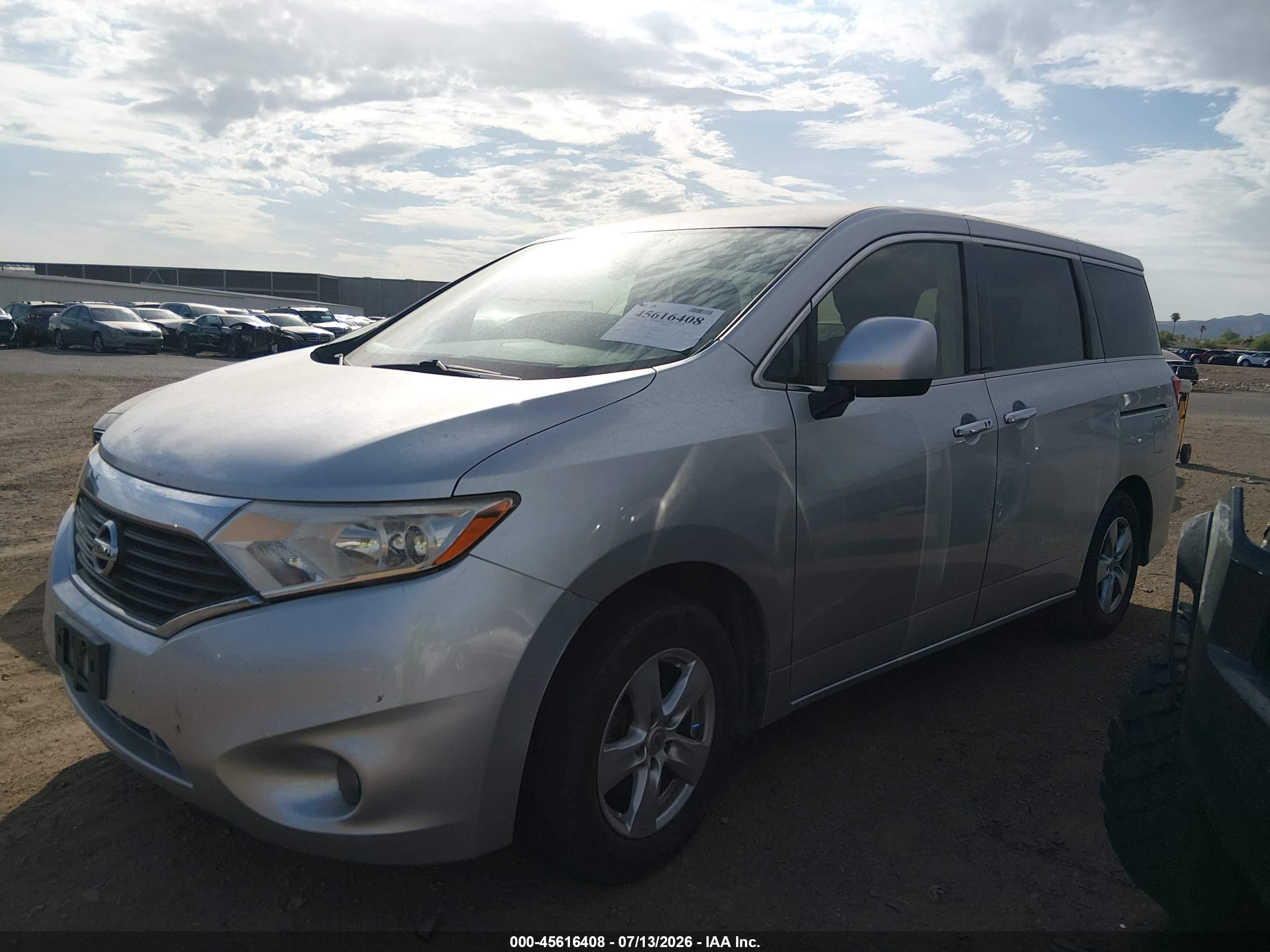 2015 Nissan Quest Platinum/s/sl/sv Silver vin: JN8AE2KP6F9126710