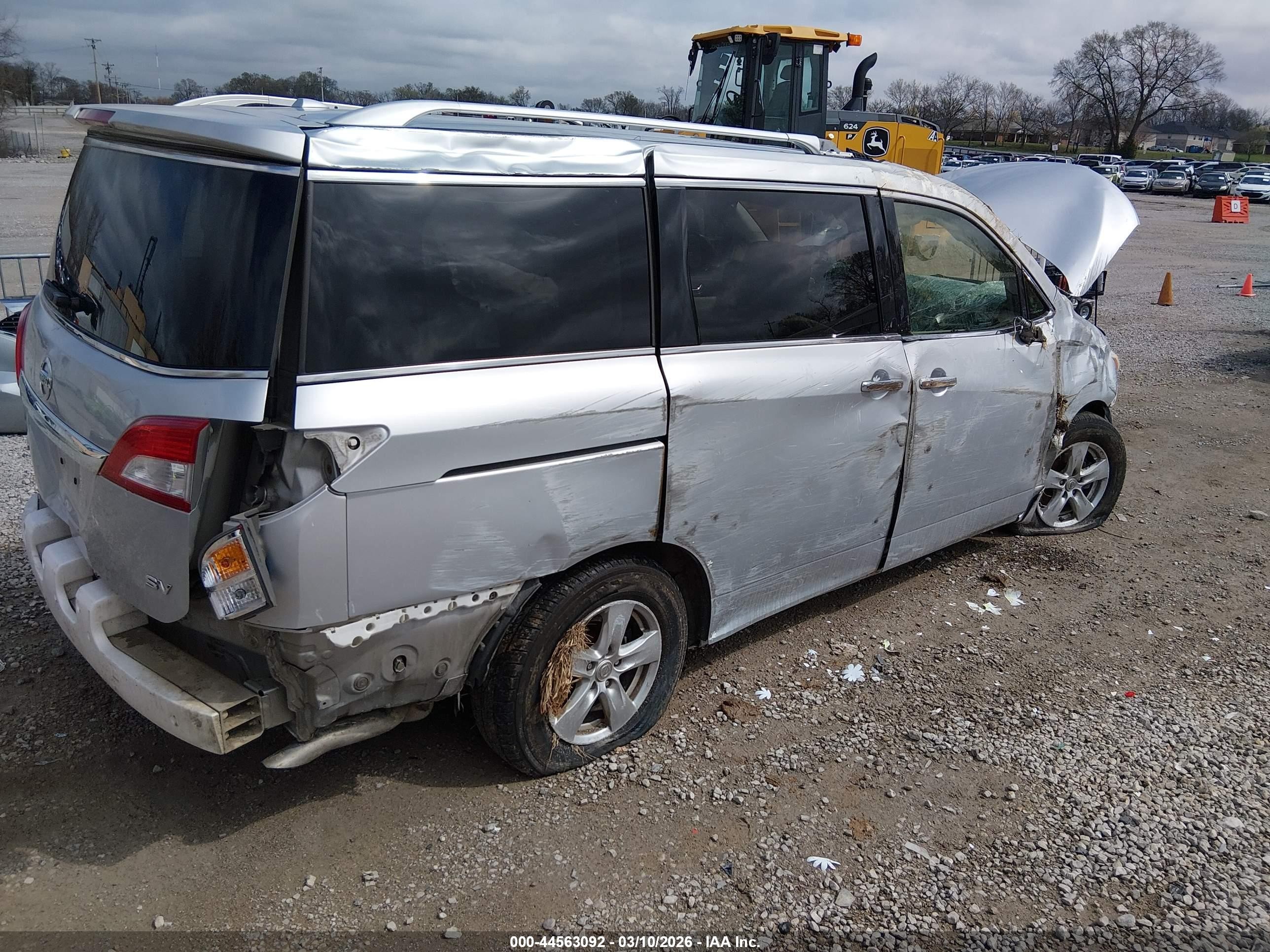 2015 Nissan Quest Sv Silver vin: JN8AE2KP6F9128652