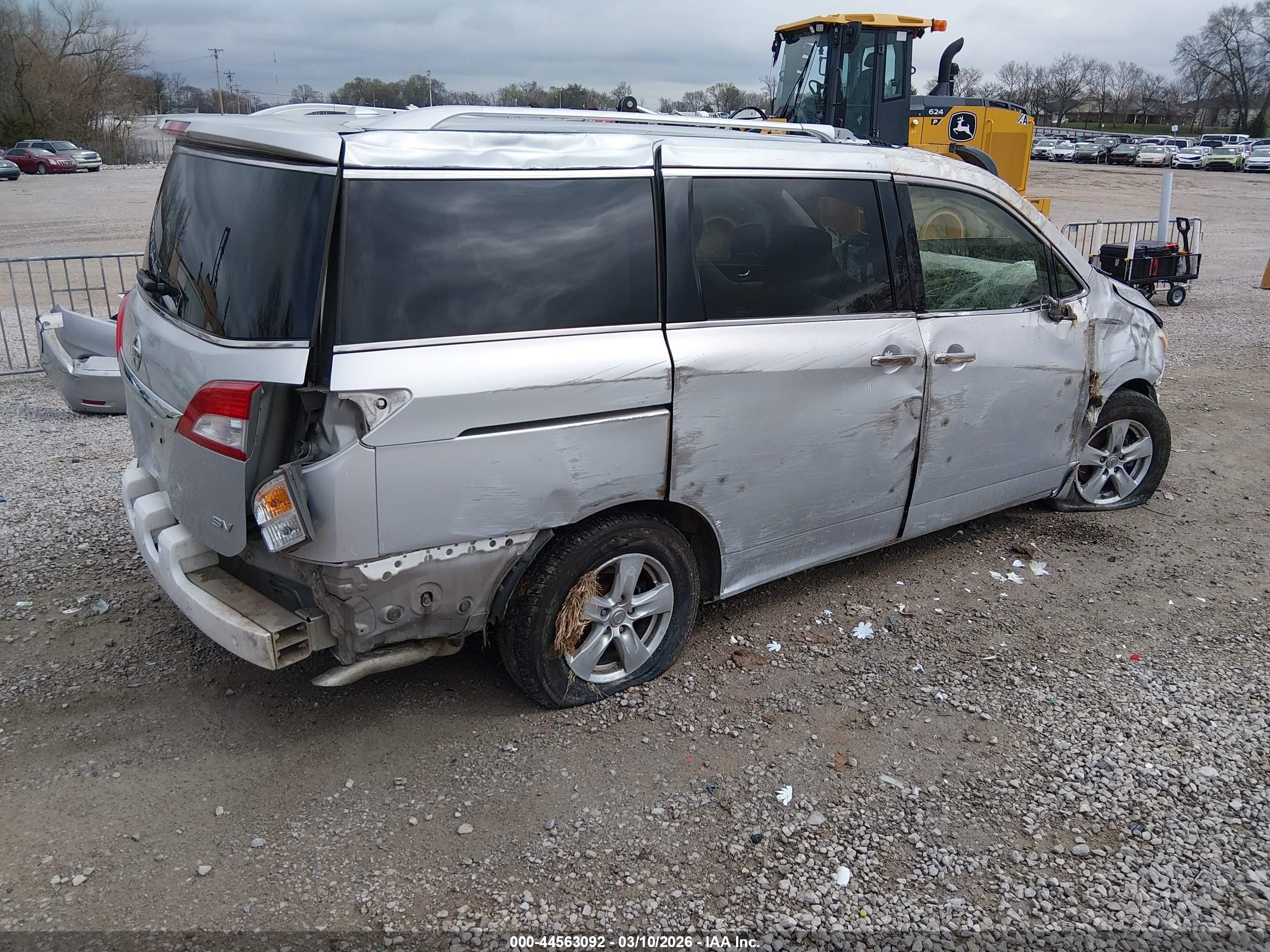2015 Nissan Quest Sv Silver vin: JN8AE2KP6F9128652