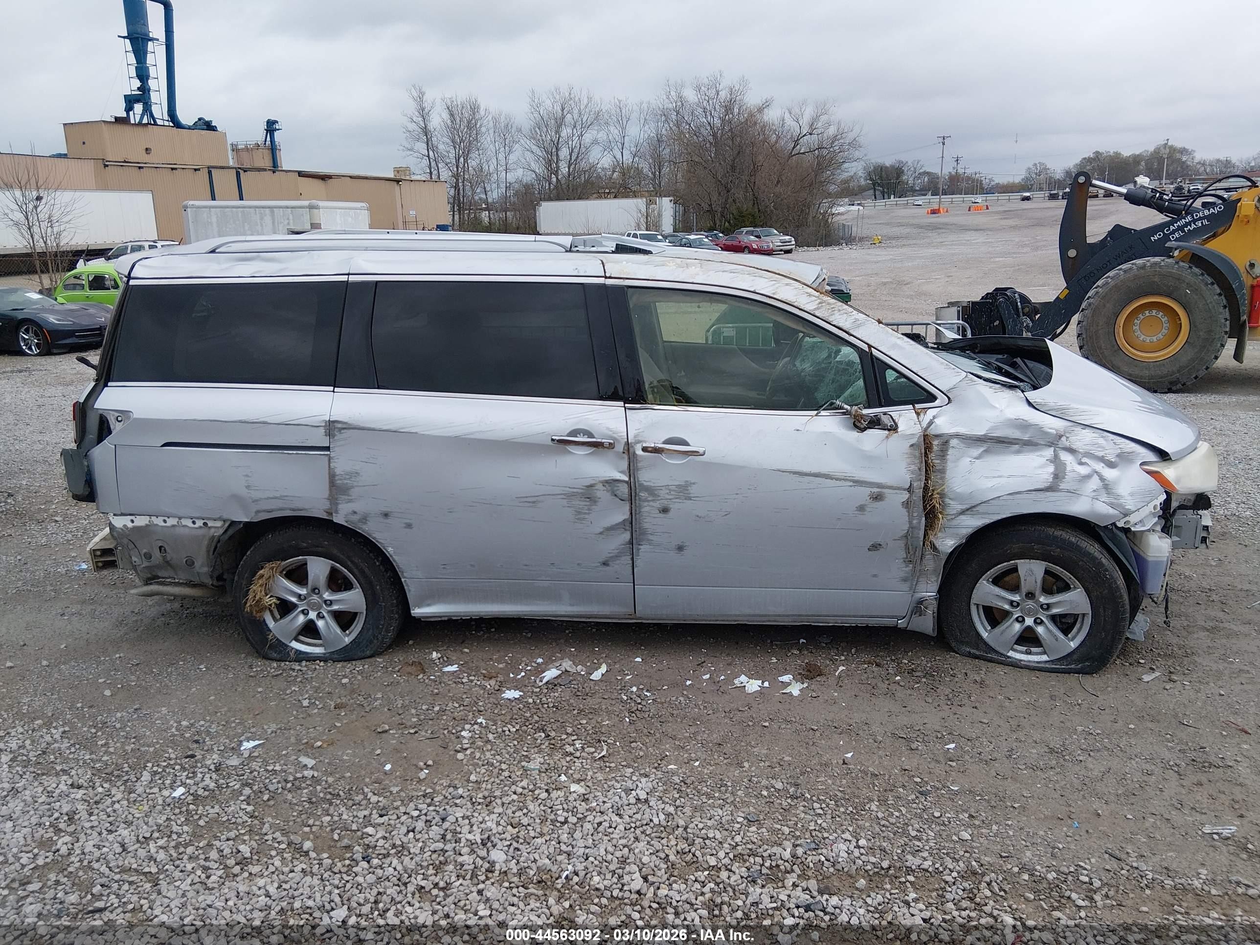 2015 Nissan Quest Sv Silver vin: JN8AE2KP6F9128652
