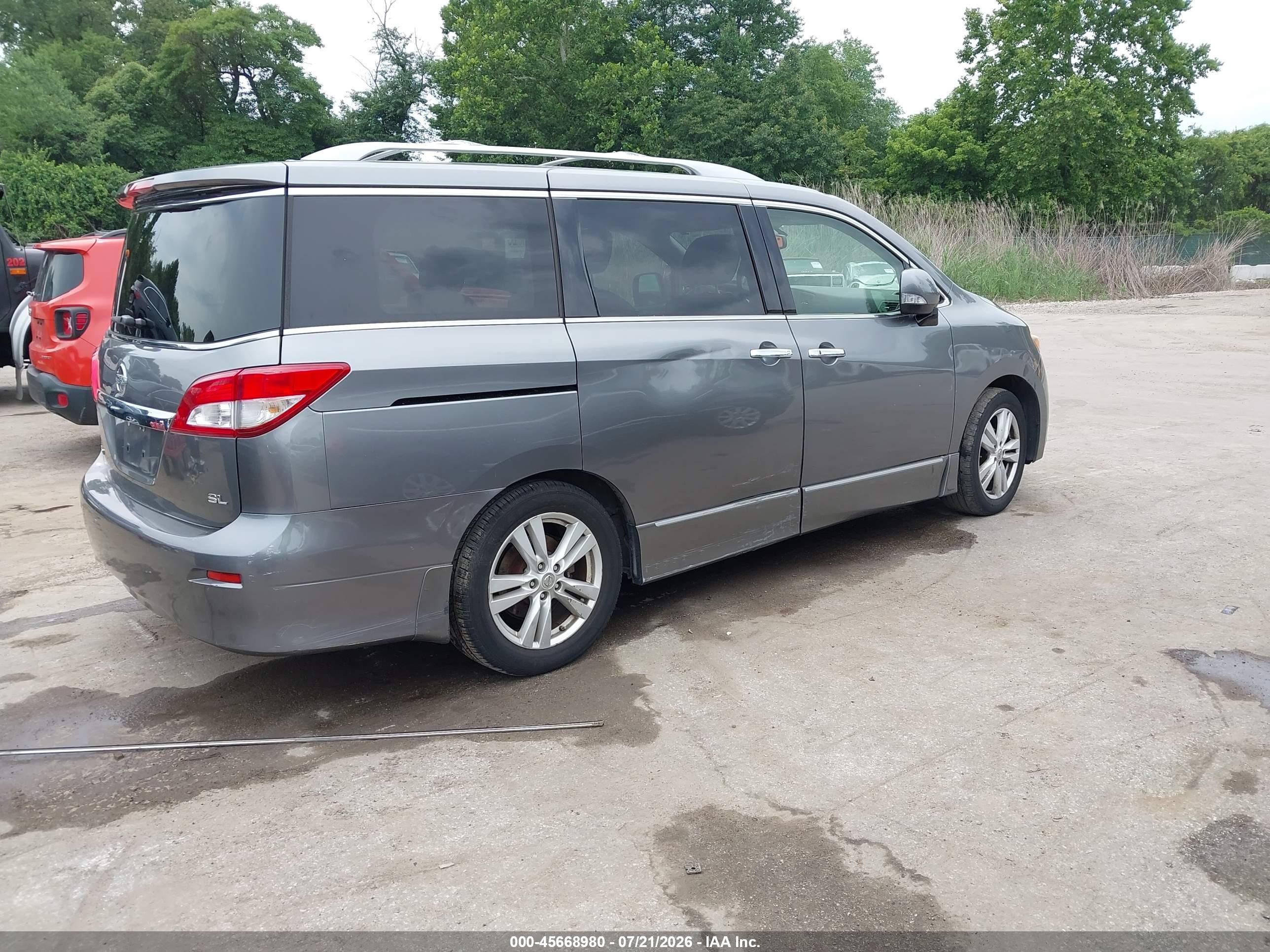 2015 Nissan Quest Sl Gray vin: JN8AE2KP6F9129994