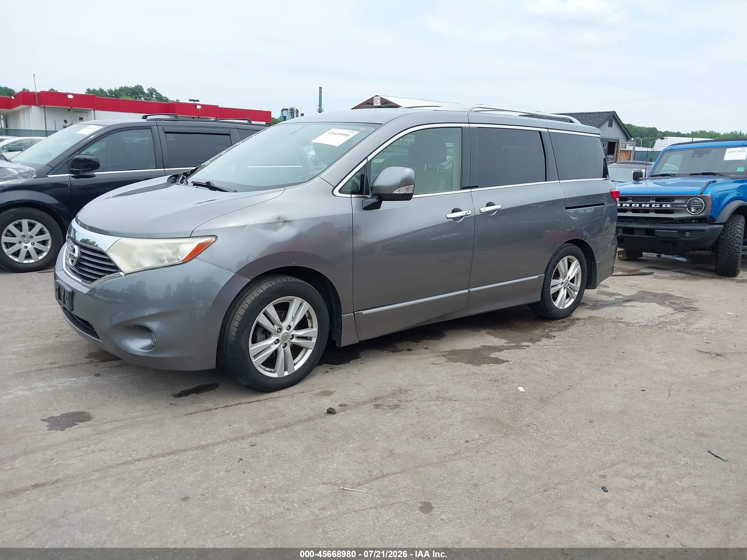 2015 Nissan Quest Sl Gray vin: JN8AE2KP6F9129994