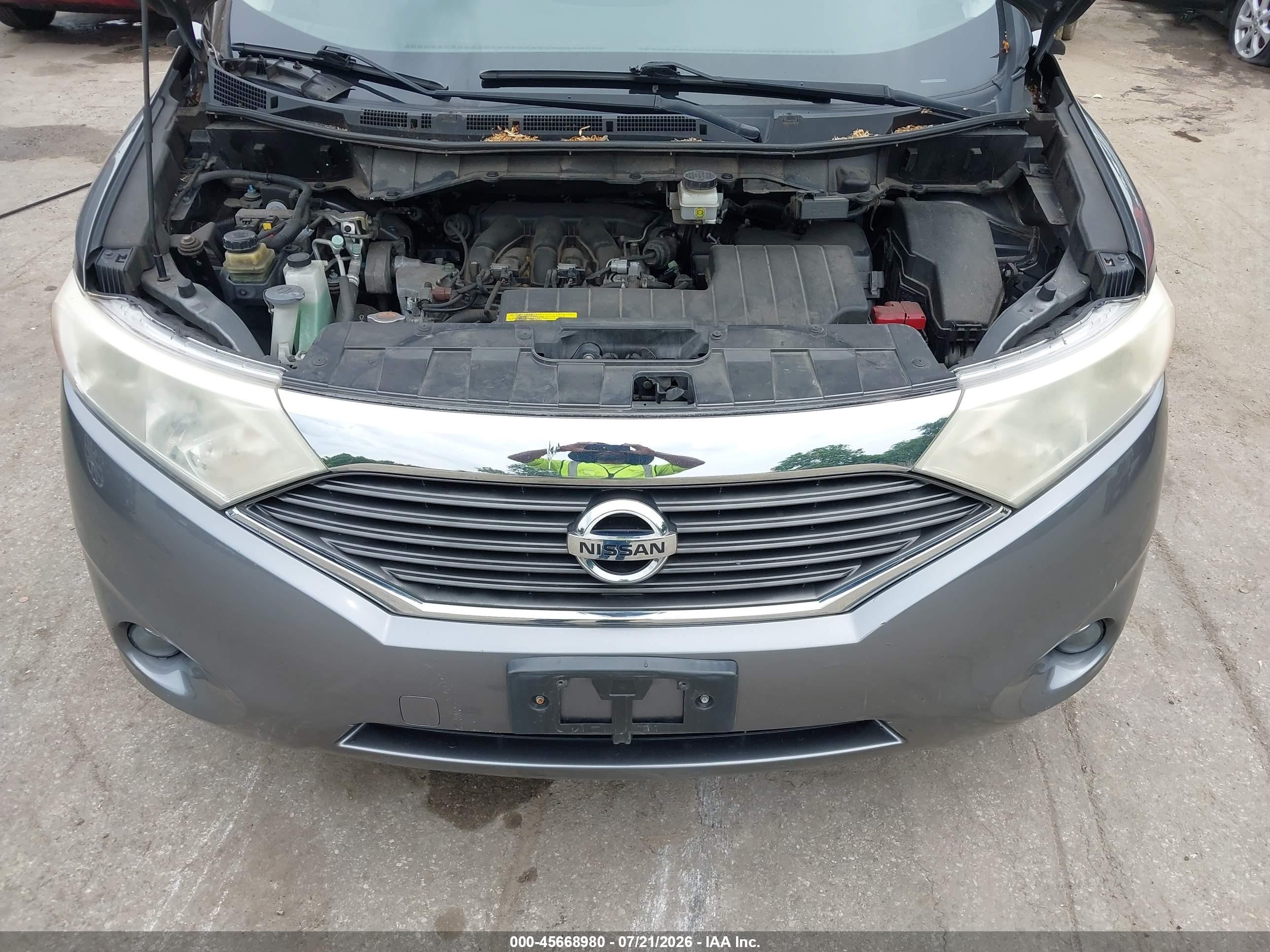 2015 Nissan Quest Sl Gray vin: JN8AE2KP6F9129994