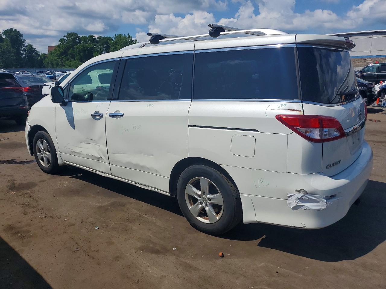 2015 Nissan Quest 3.5 Sv White vin: JN8AE2KP6F9133351