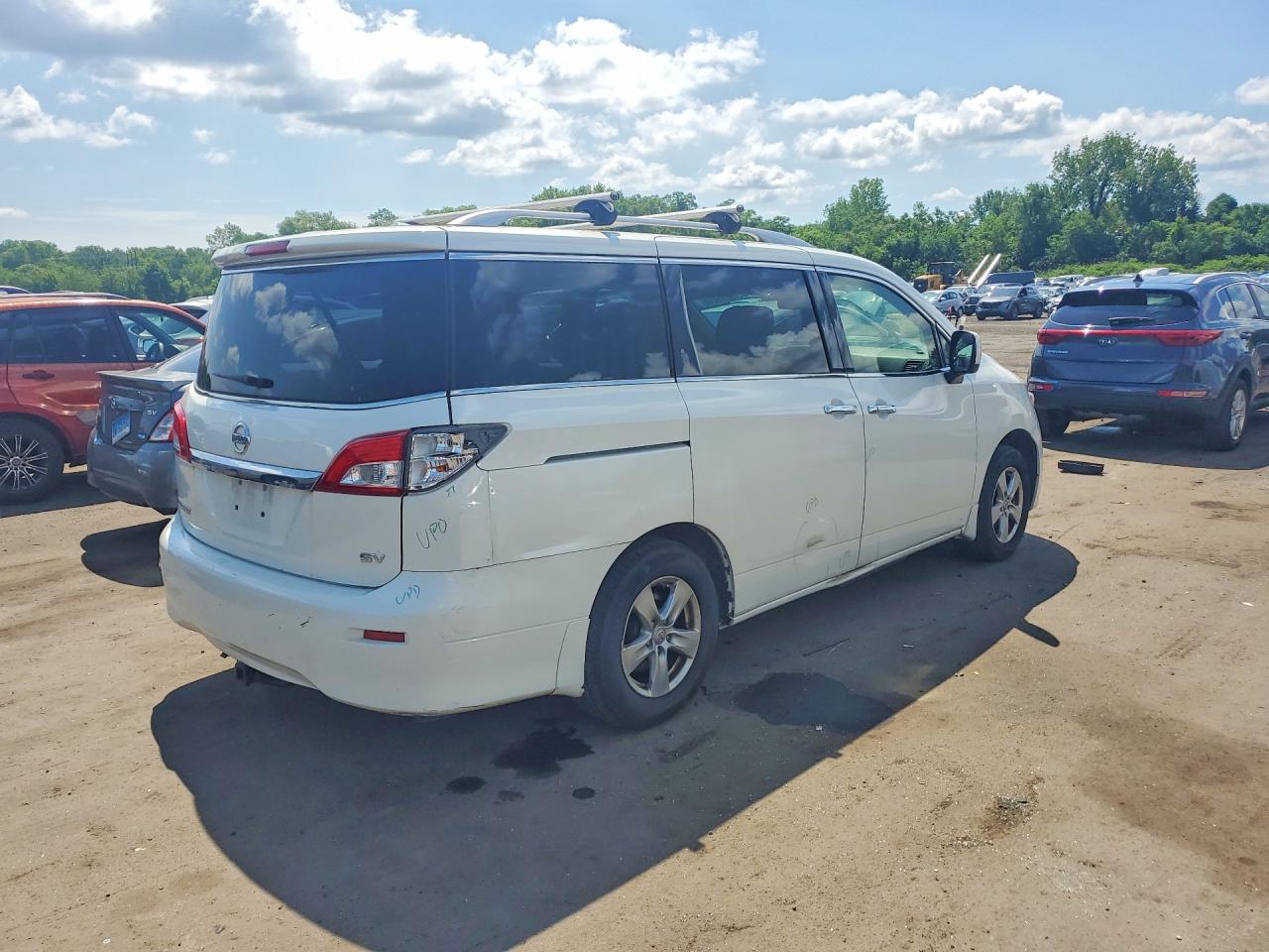 2015 Nissan Quest 3.5 Sv White vin: JN8AE2KP6F9133351