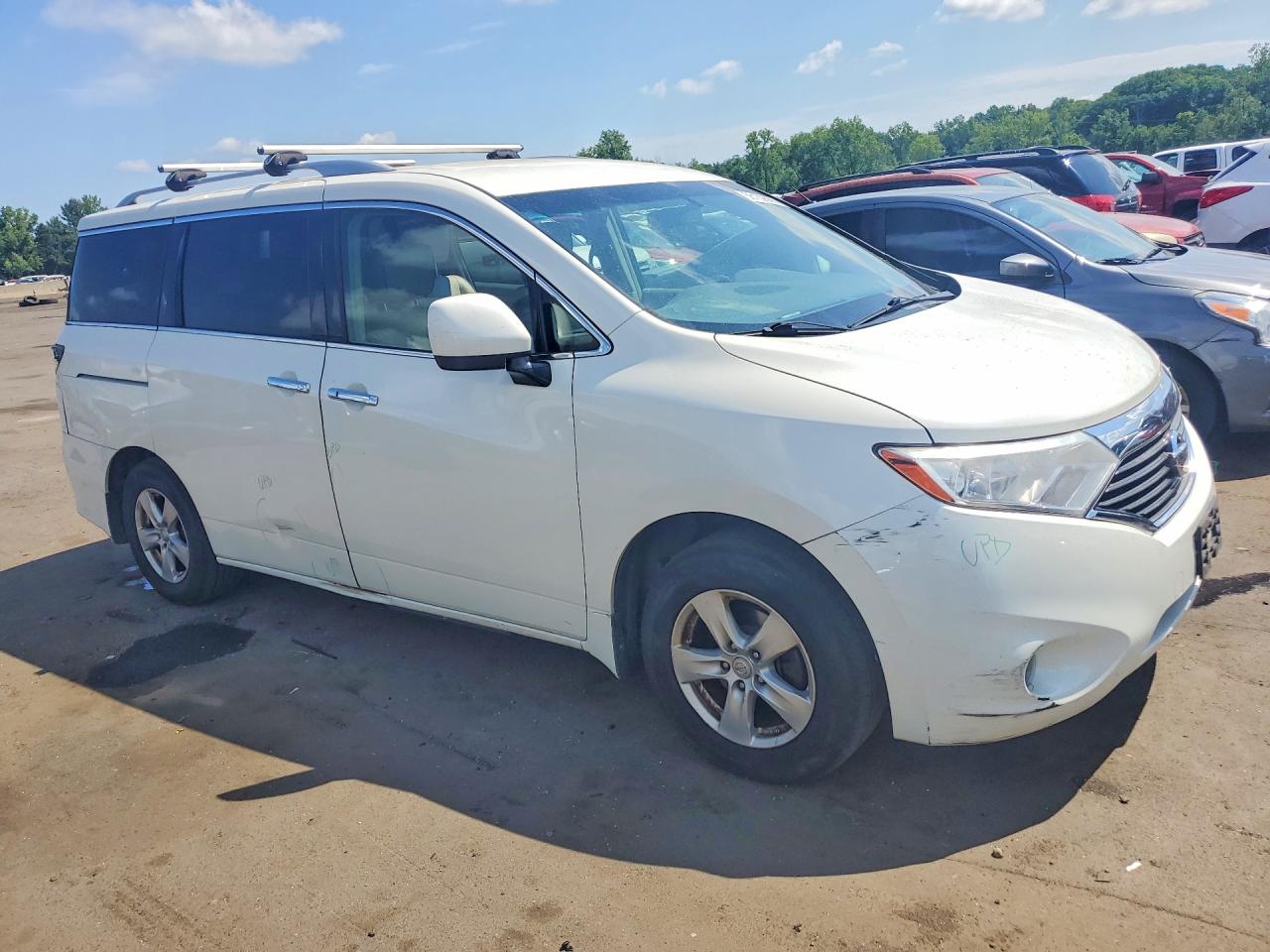 2015 Nissan Quest 3.5 Sv White vin: JN8AE2KP6F9133351