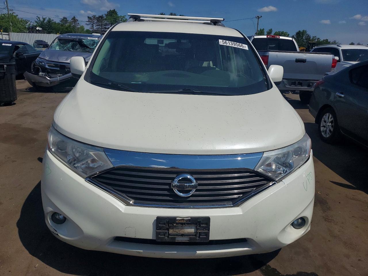 2015 Nissan Quest 3.5 Sv White vin: JN8AE2KP6F9133351