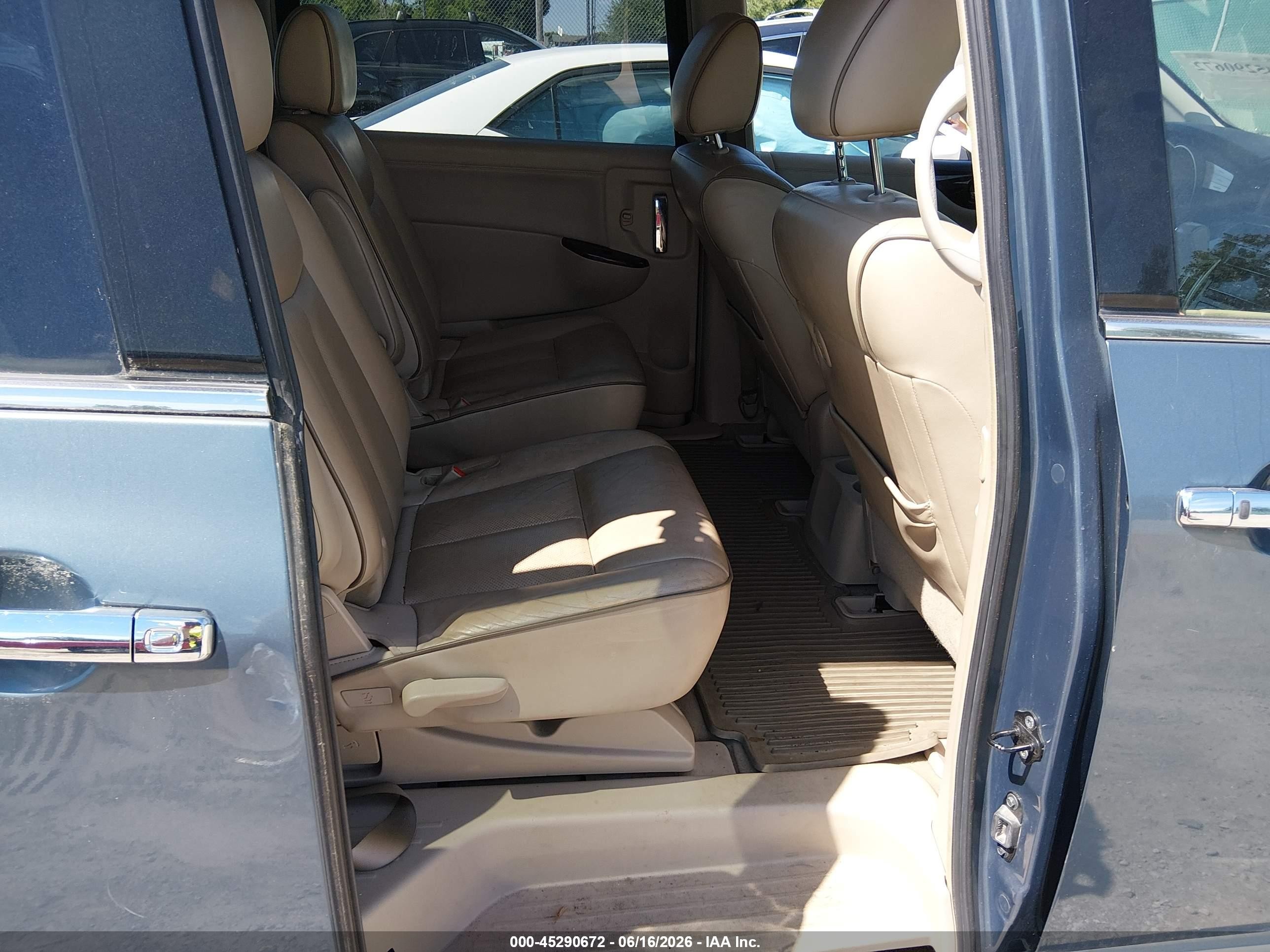 2011 Nissan Quest Sl Blue vin: JN8AE2KP7B9005484