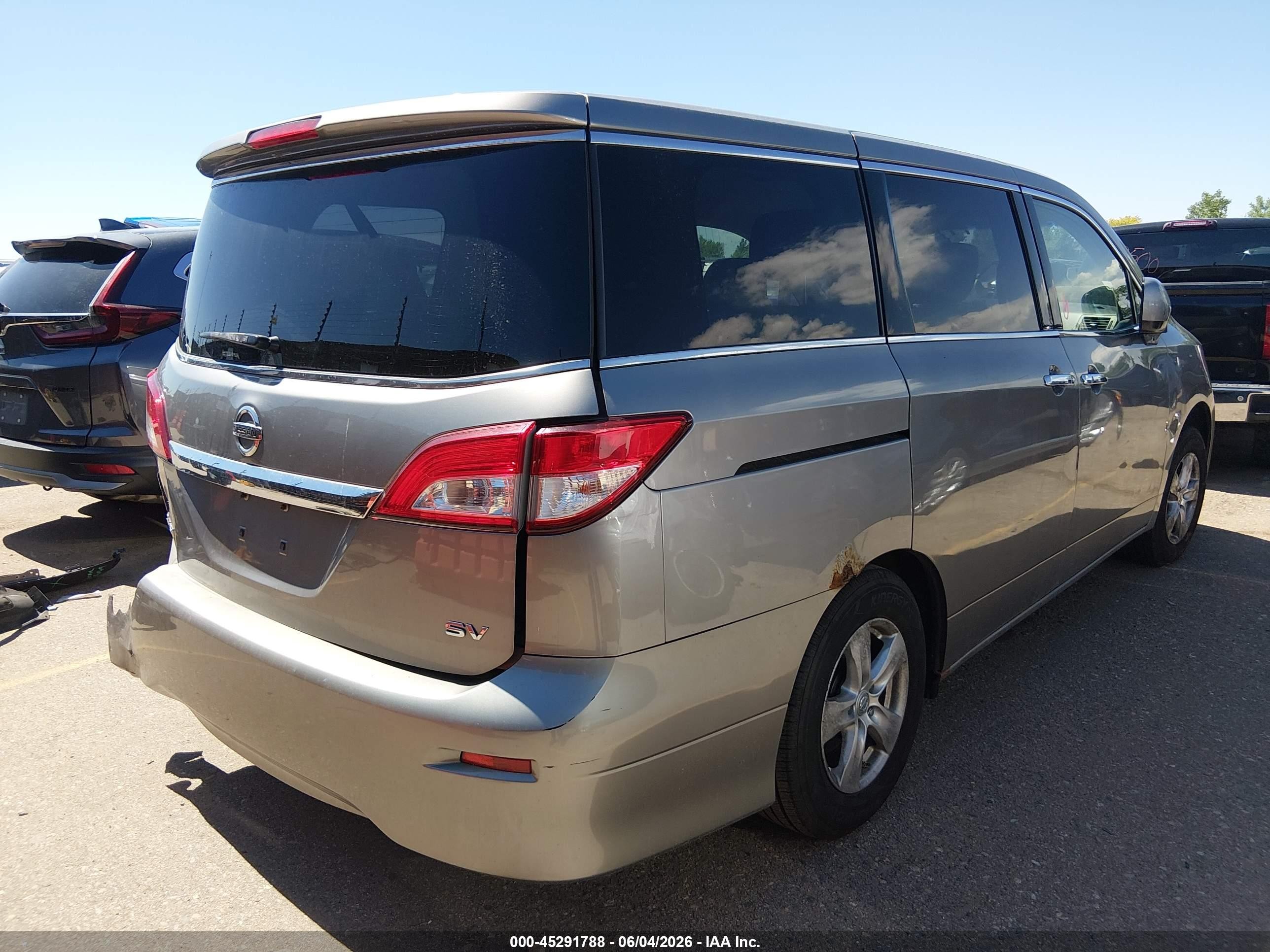 2011 Nissan Quest Sv Tan vin: JN8AE2KP7B9005498