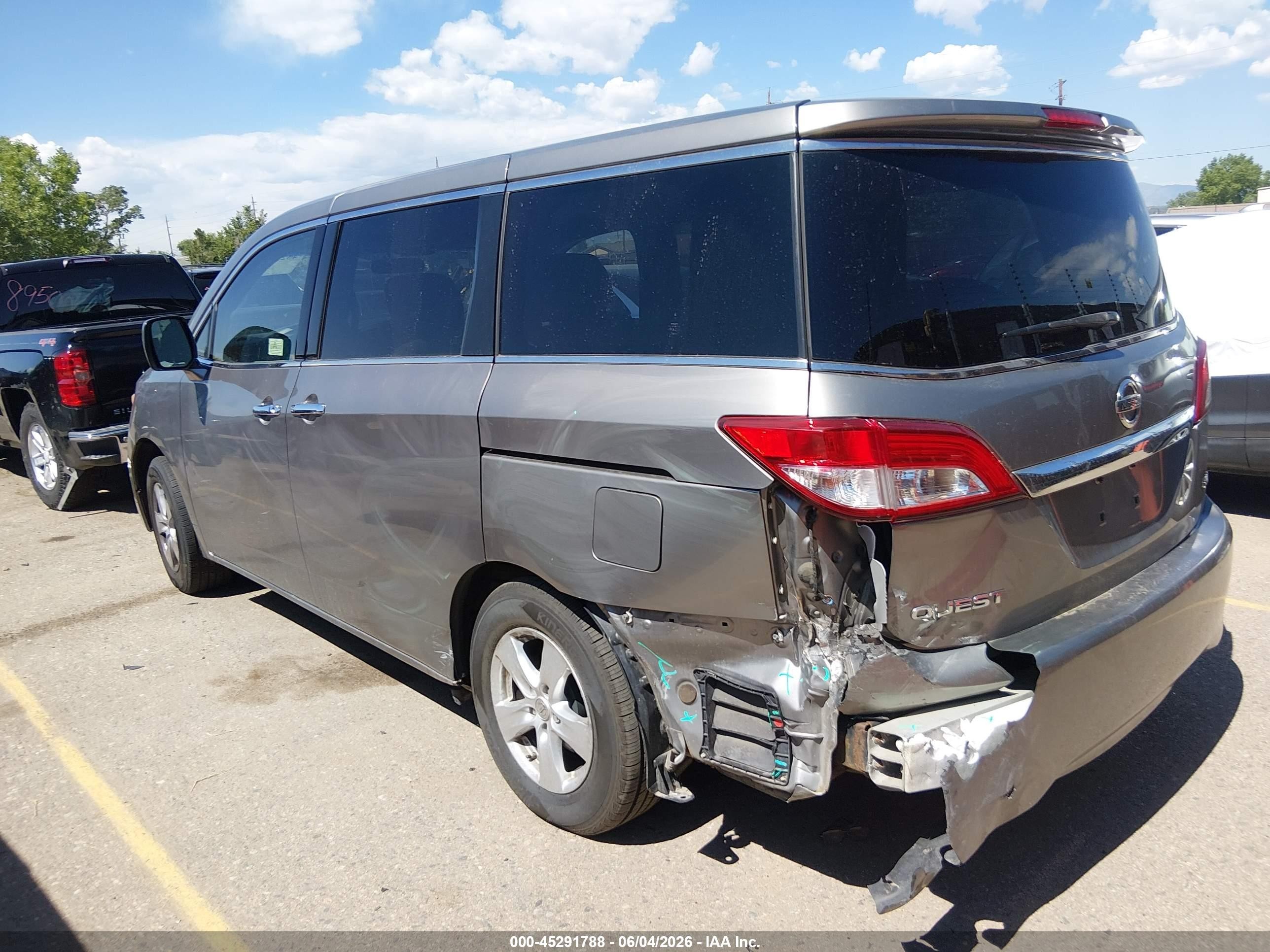 2011 Nissan Quest Sv Tan vin: JN8AE2KP7B9005498