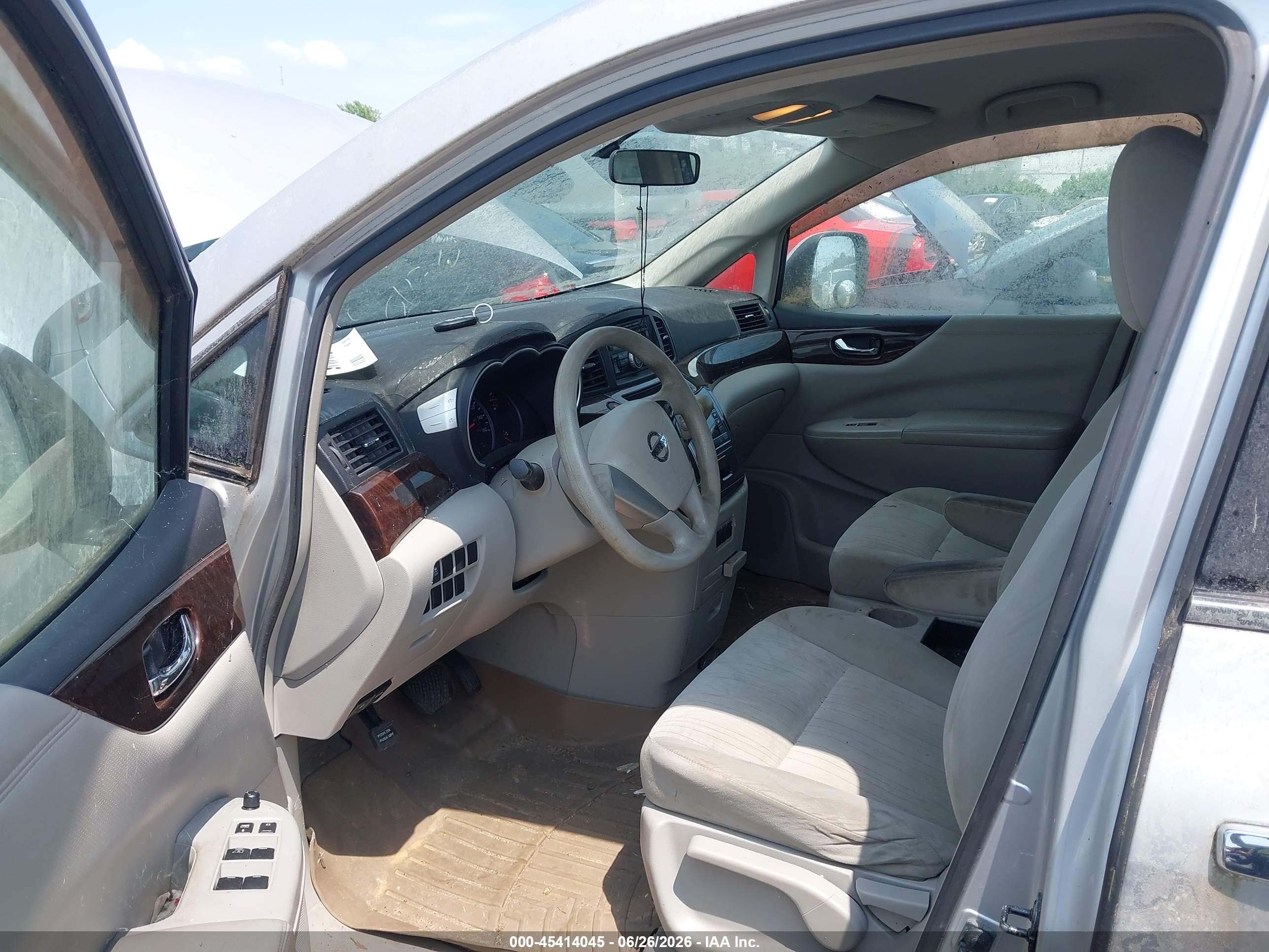 2012 Nissan Quest S Gray vin: JN8AE2KP7C9030533