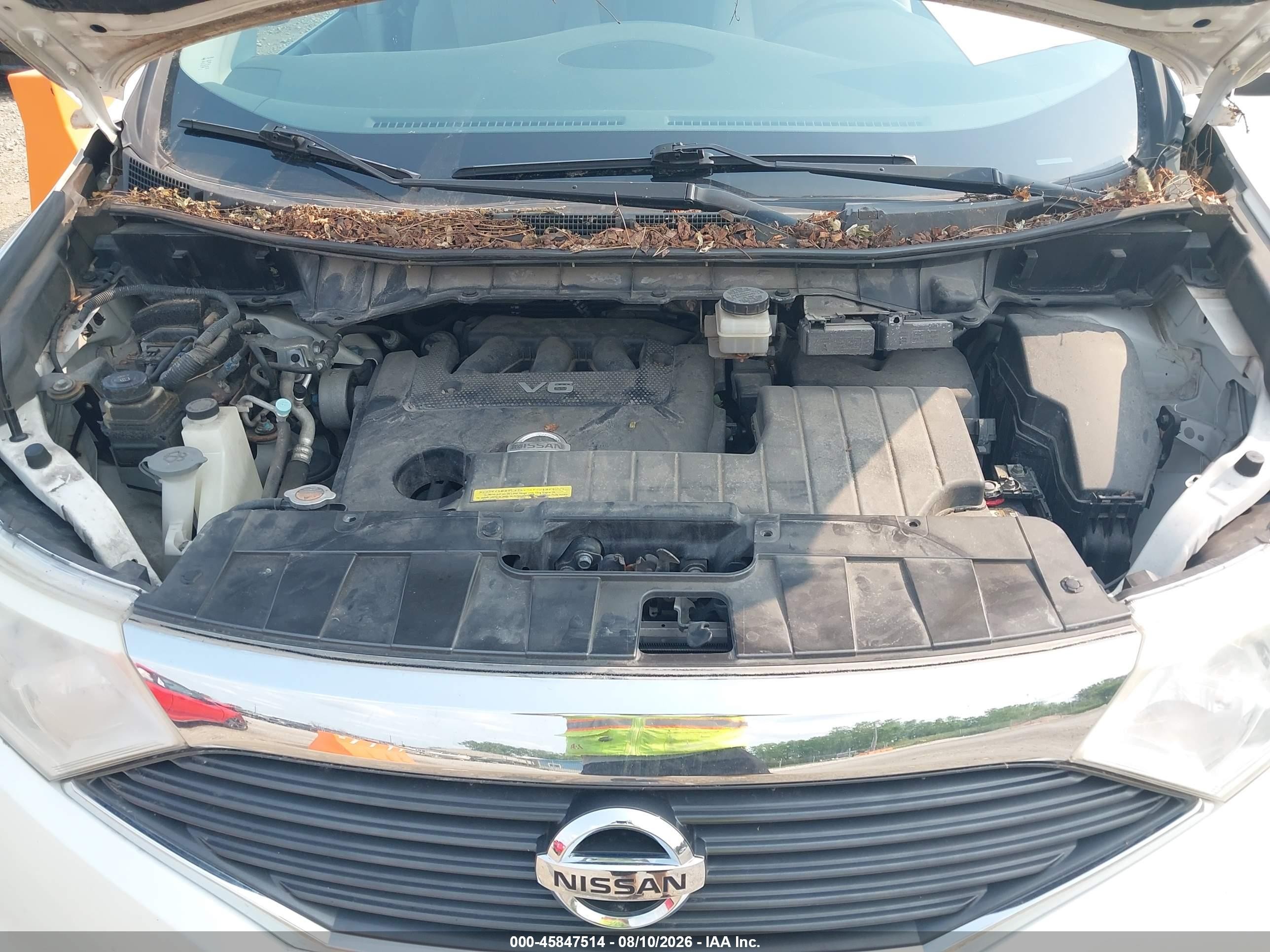 2012 Nissan Quest S Белый vin: JN8AE2KP7C9031732