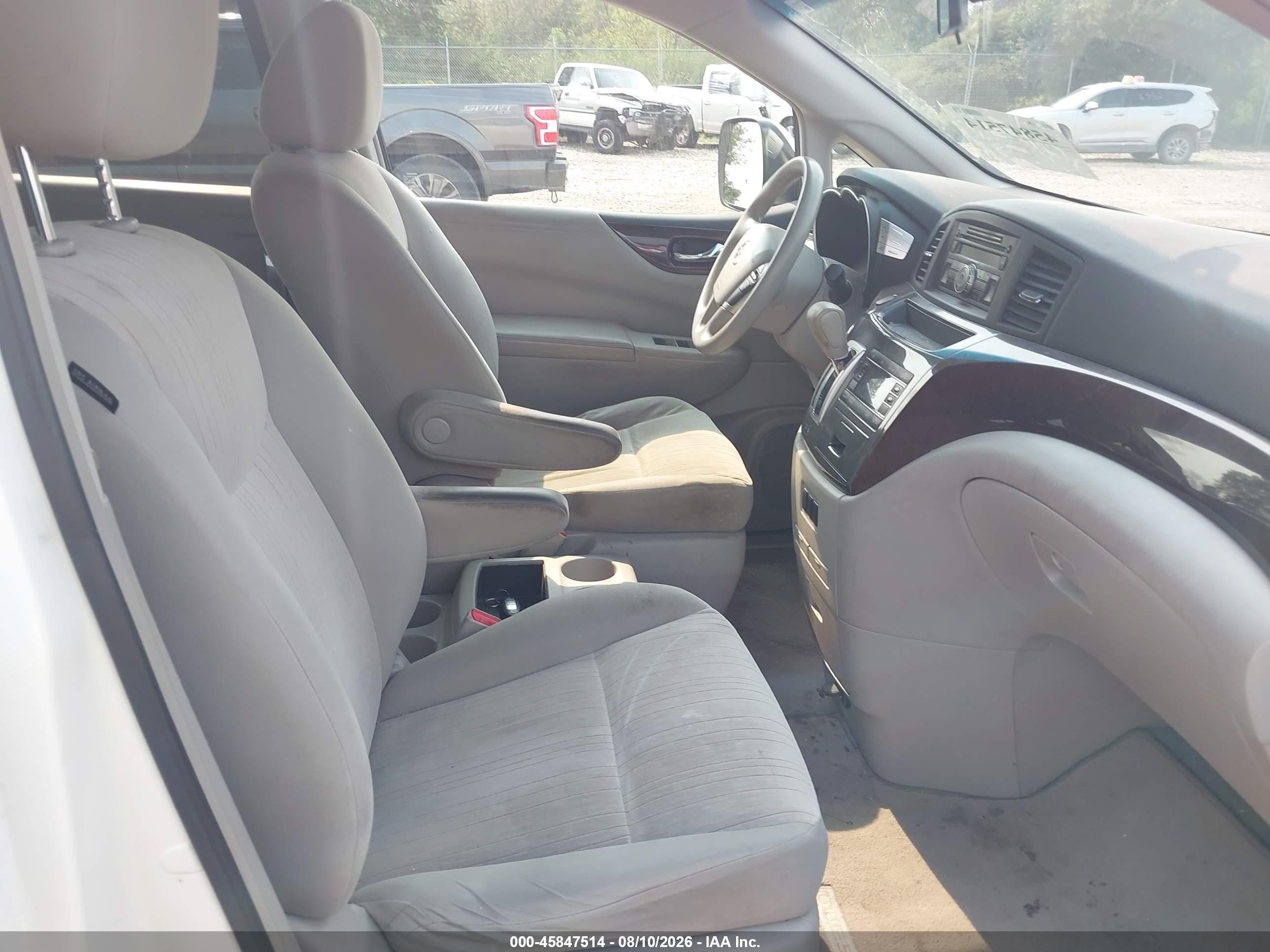 2012 Nissan Quest S Белый vin: JN8AE2KP7C9031732