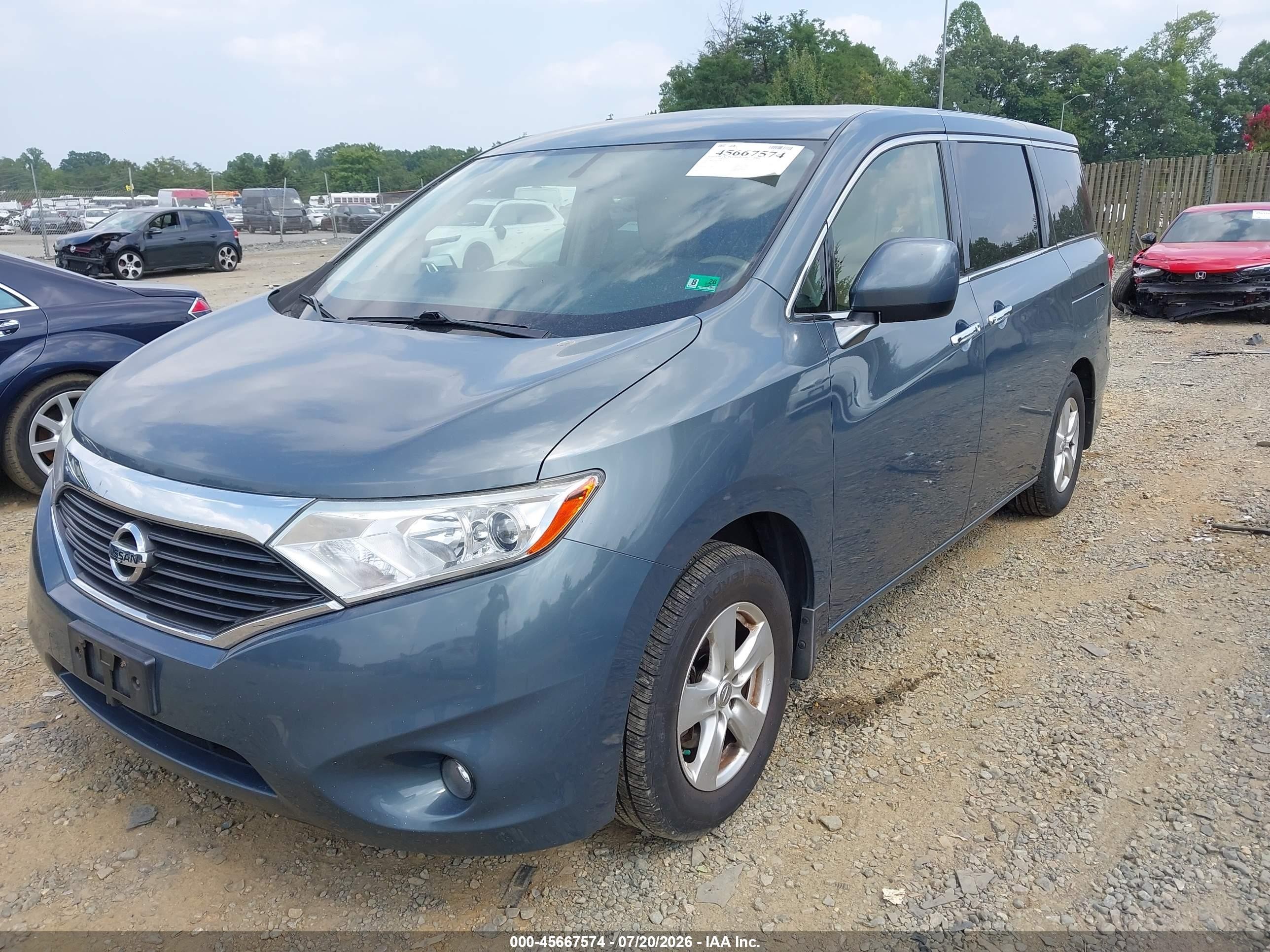 2013 Nissan Quest Sv Green vin: JN8AE2KP7D9063128
