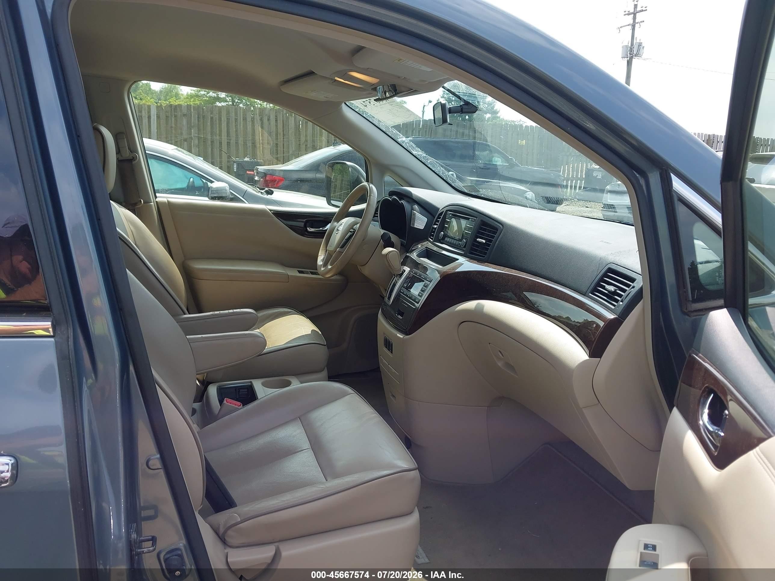 2013 Nissan Quest Sv Green vin: JN8AE2KP7D9063128