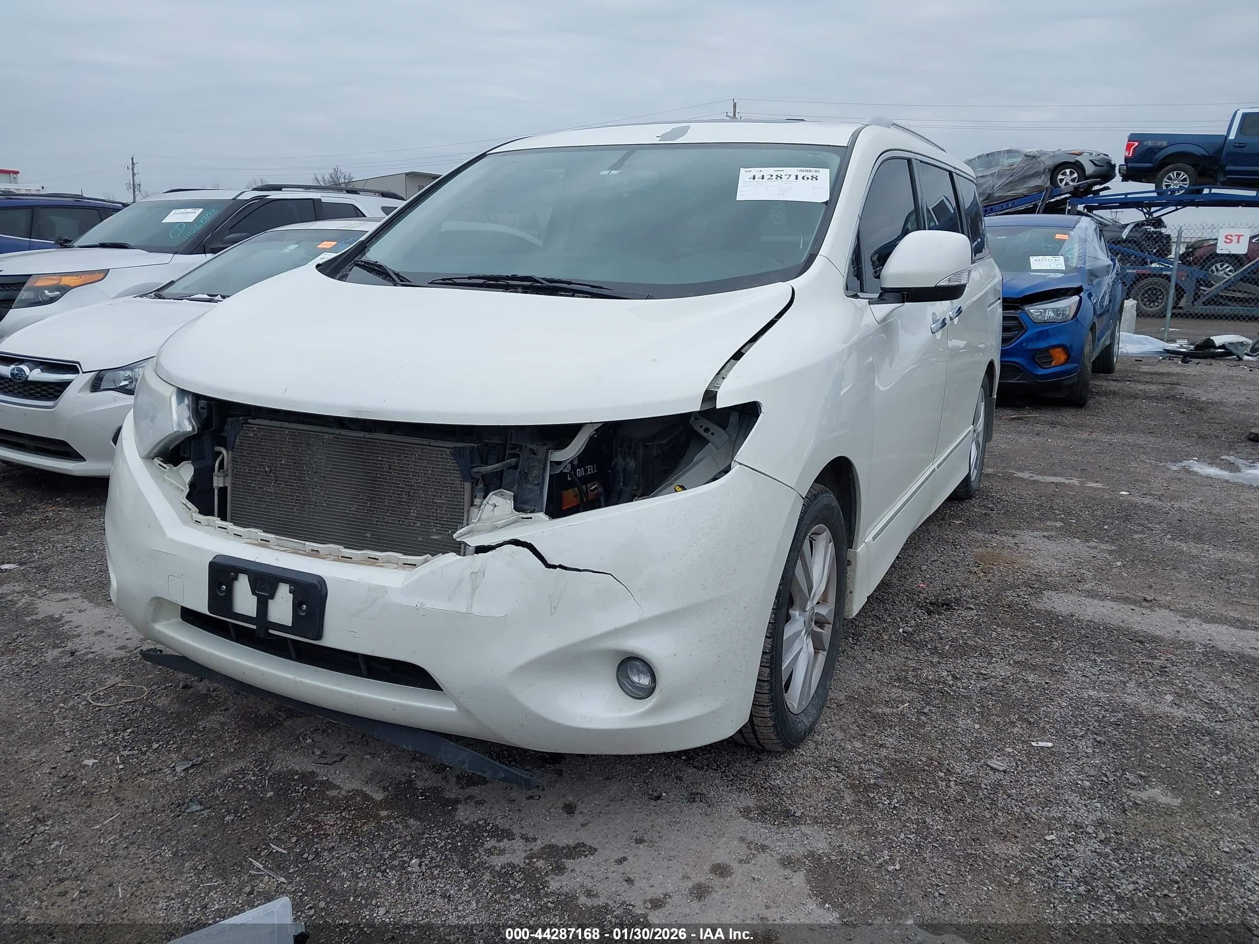 2013 Nissan Quest Sl Белый vin: JN8AE2KP7D9063355