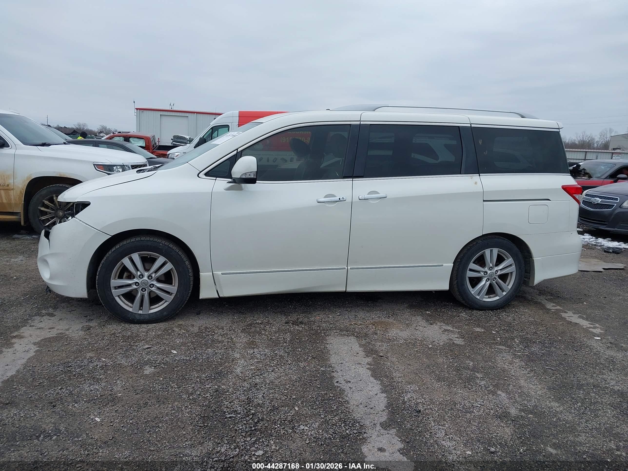 2013 Nissan Quest Sl Белый vin: JN8AE2KP7D9063355