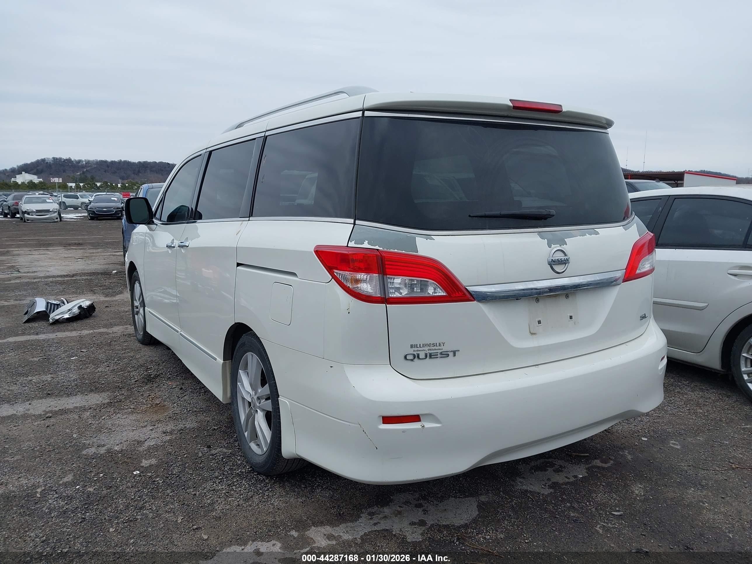 2013 Nissan Quest Sl Белый vin: JN8AE2KP7D9063355