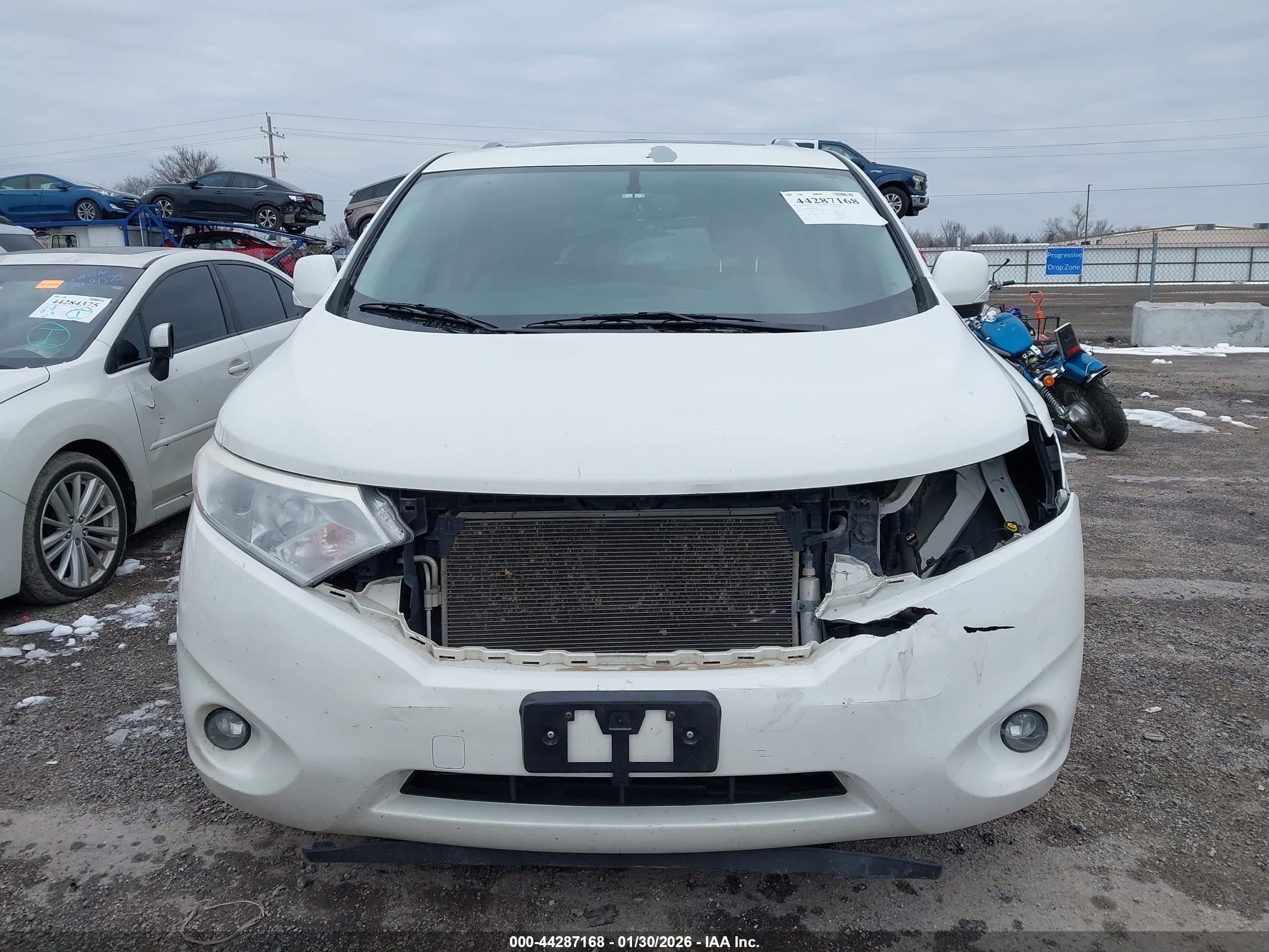 2013 Nissan Quest Sl Белый vin: JN8AE2KP7D9063355