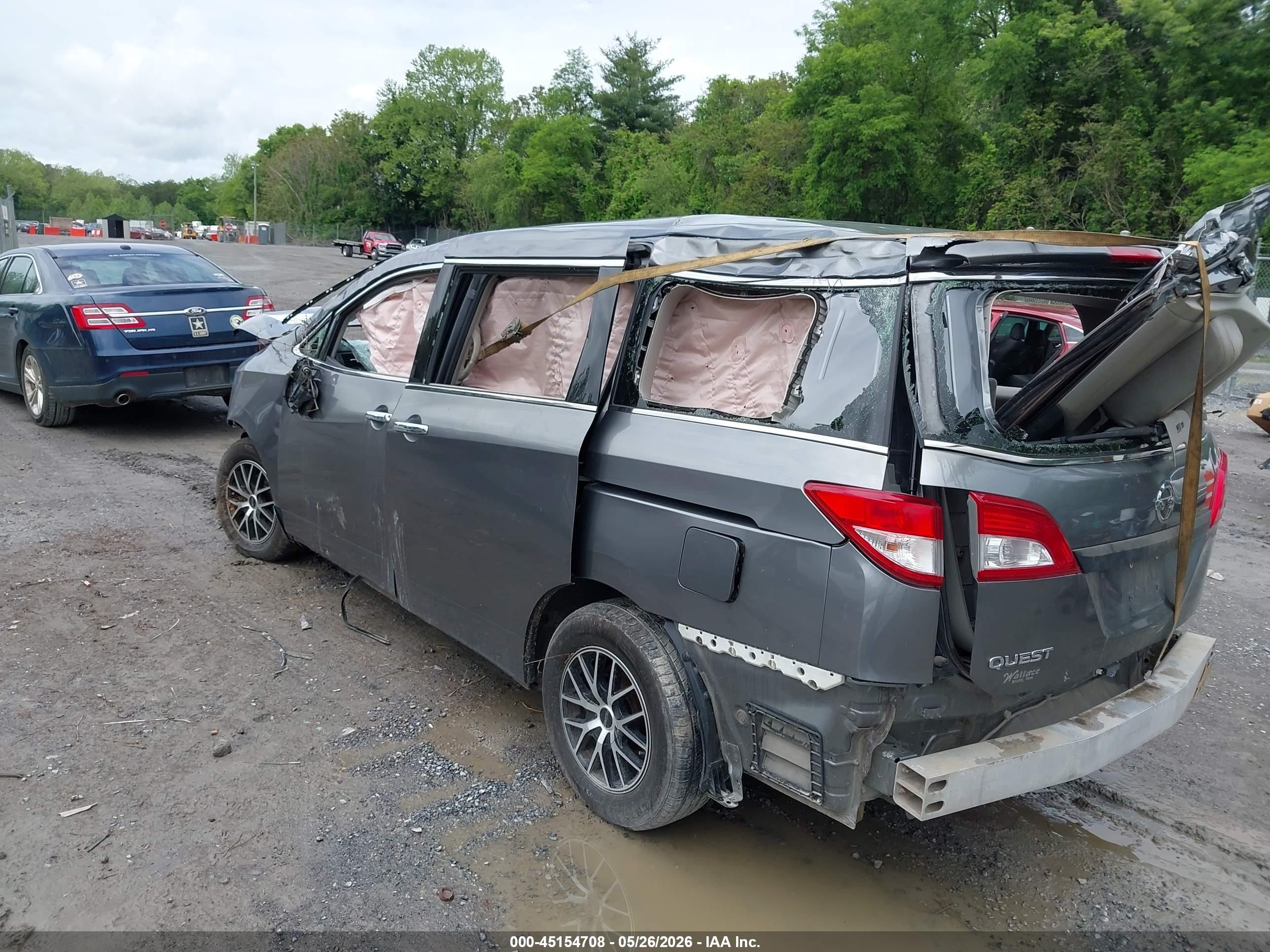 2015 Nissan Quest S Black vin: JN8AE2KP7F9122231