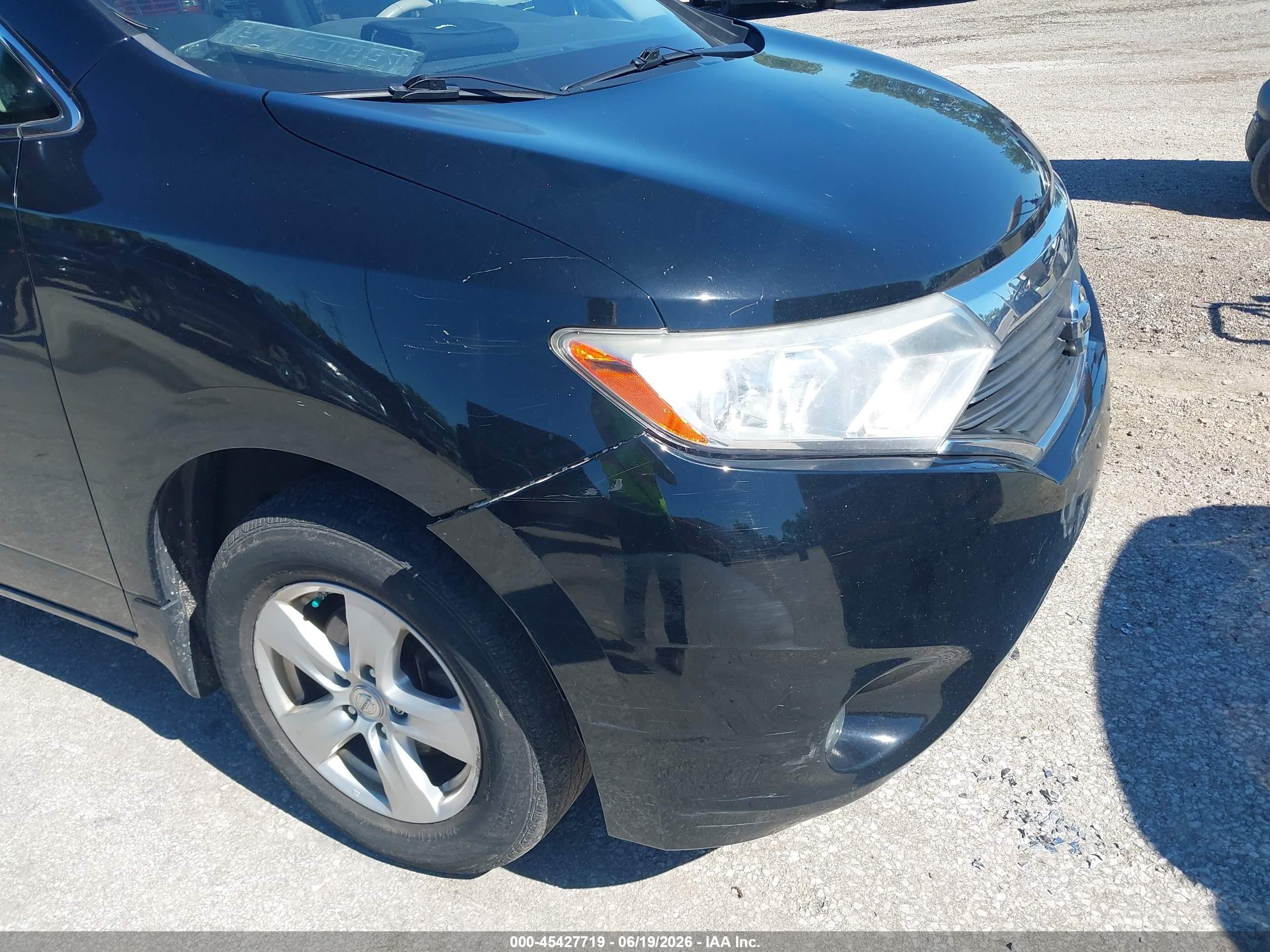 2015 Nissan Quest Sv Black vin: JN8AE2KP7F9123606