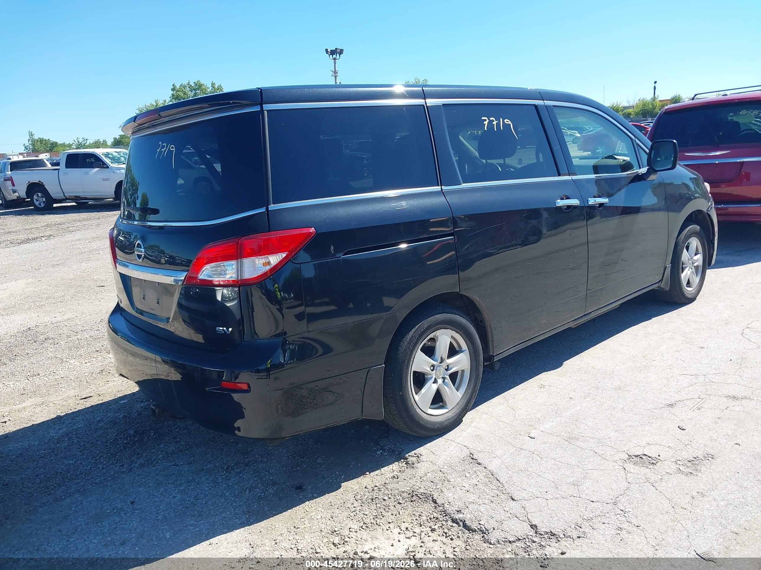 2015 Nissan Quest Sv Black vin: JN8AE2KP7F9123606