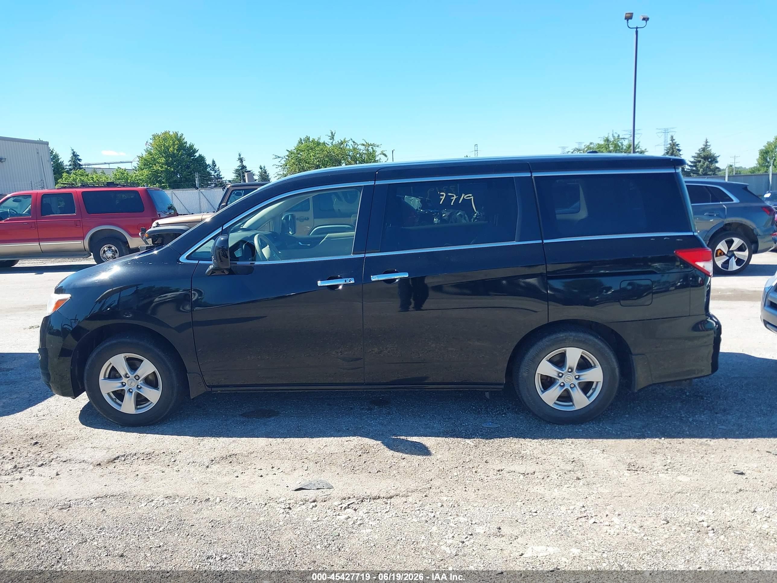 2015 Nissan Quest Sv Black vin: JN8AE2KP7F9123606