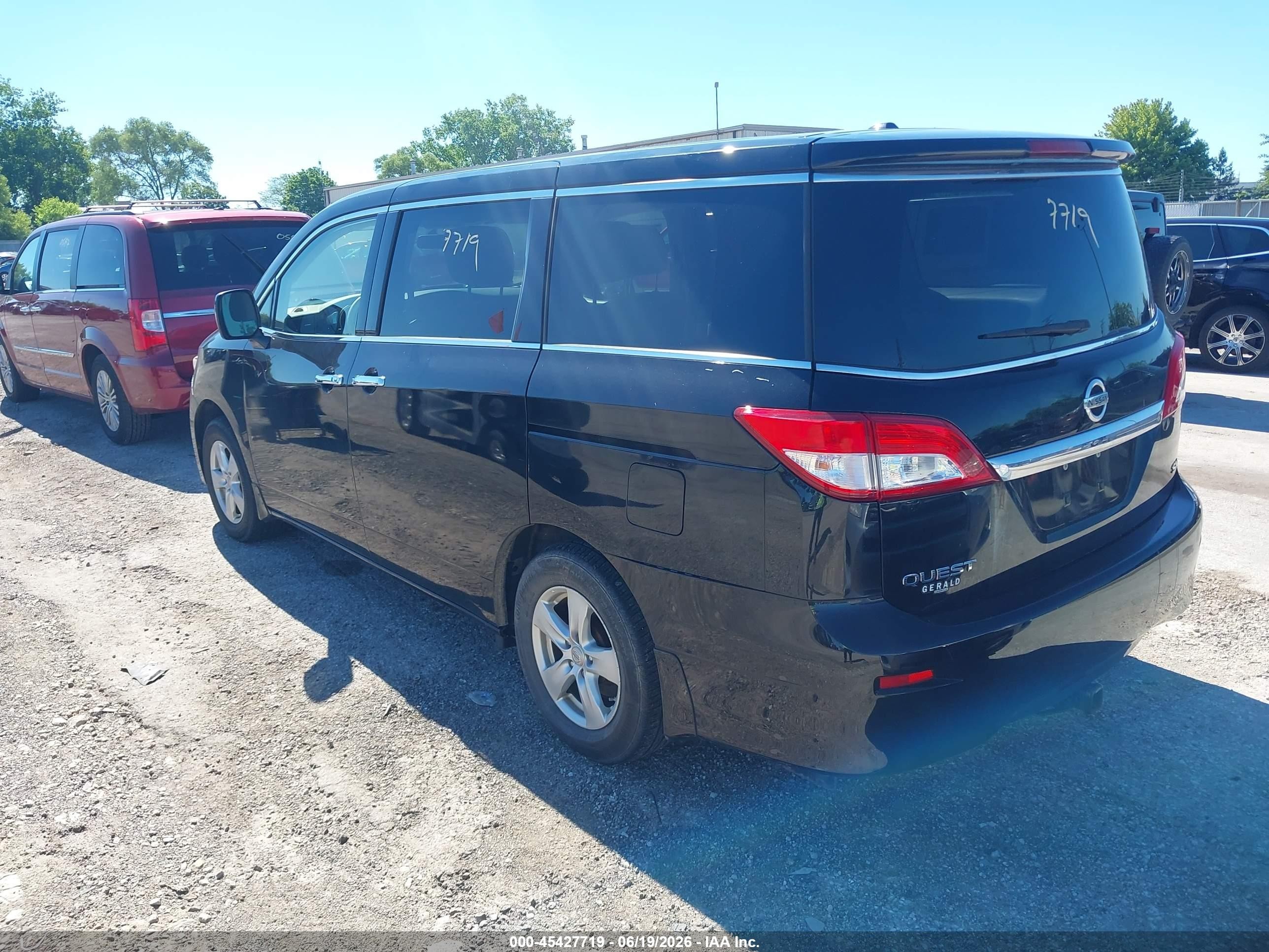 2015 Nissan Quest Sv Black vin: JN8AE2KP7F9123606