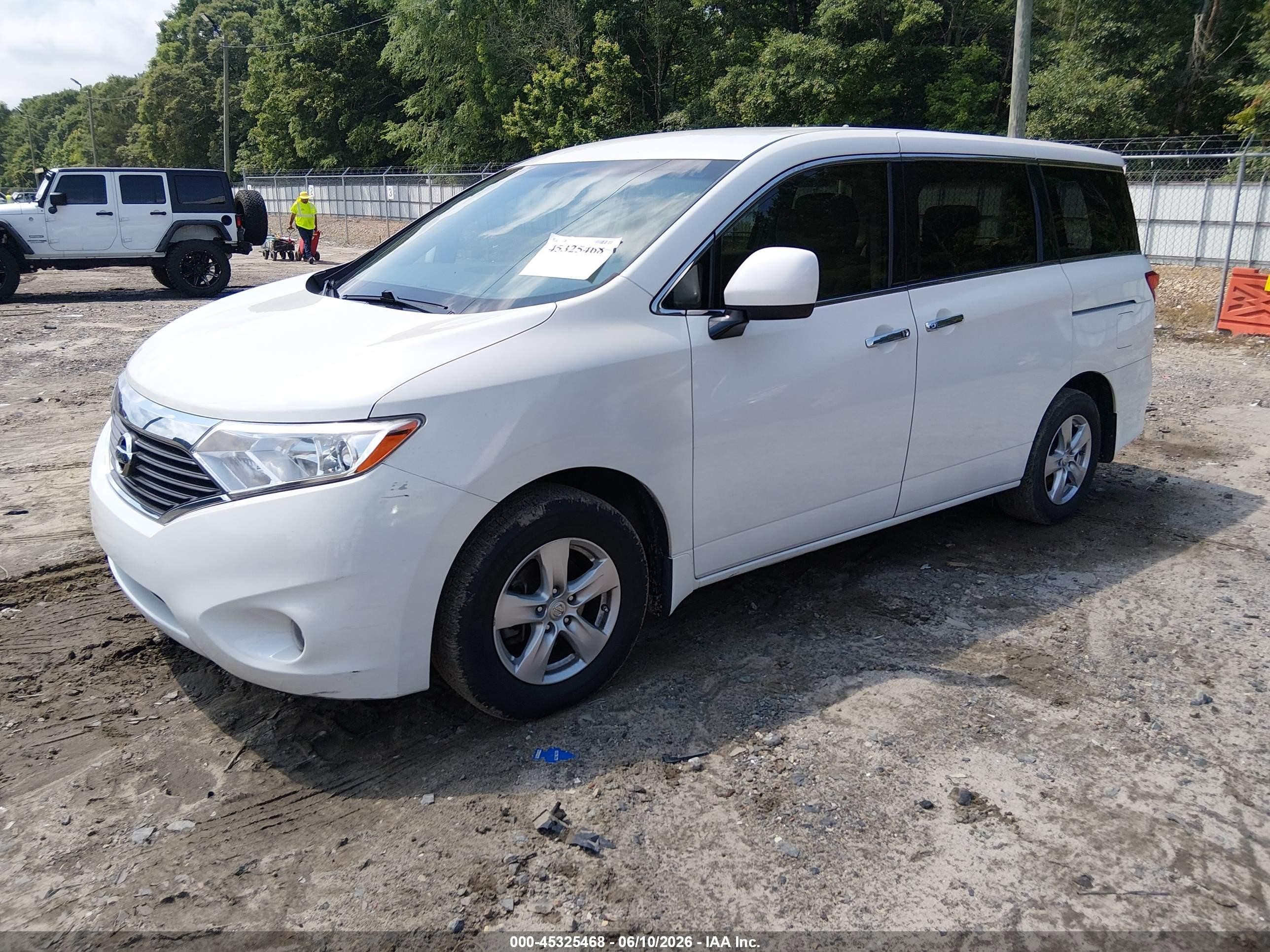 2015 Nissan Quest Platinum/s/sl/sv White vin: JN8AE2KP7F9130510