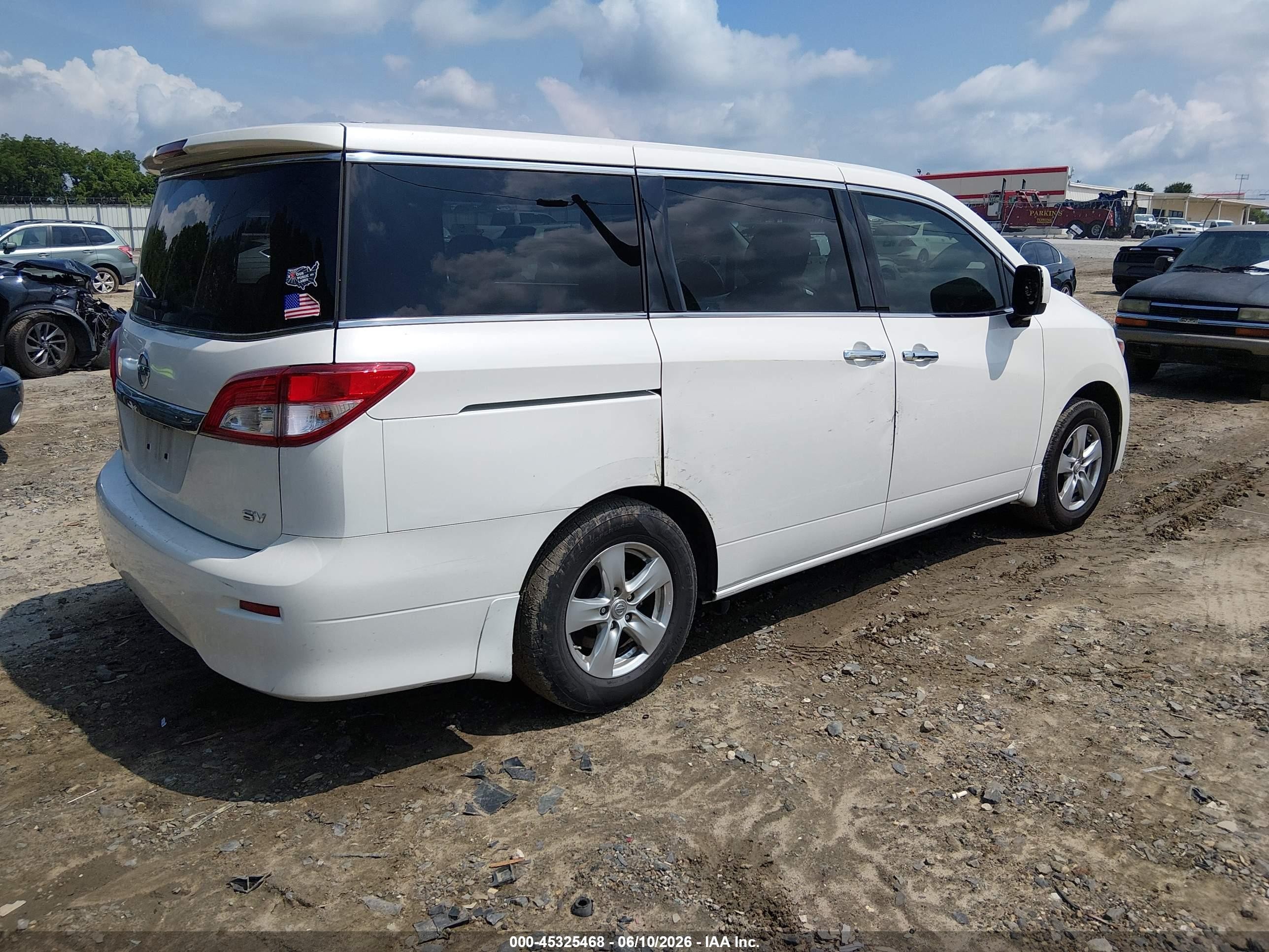 2015 Nissan Quest Platinum/s/sl/sv White vin: JN8AE2KP7F9130510