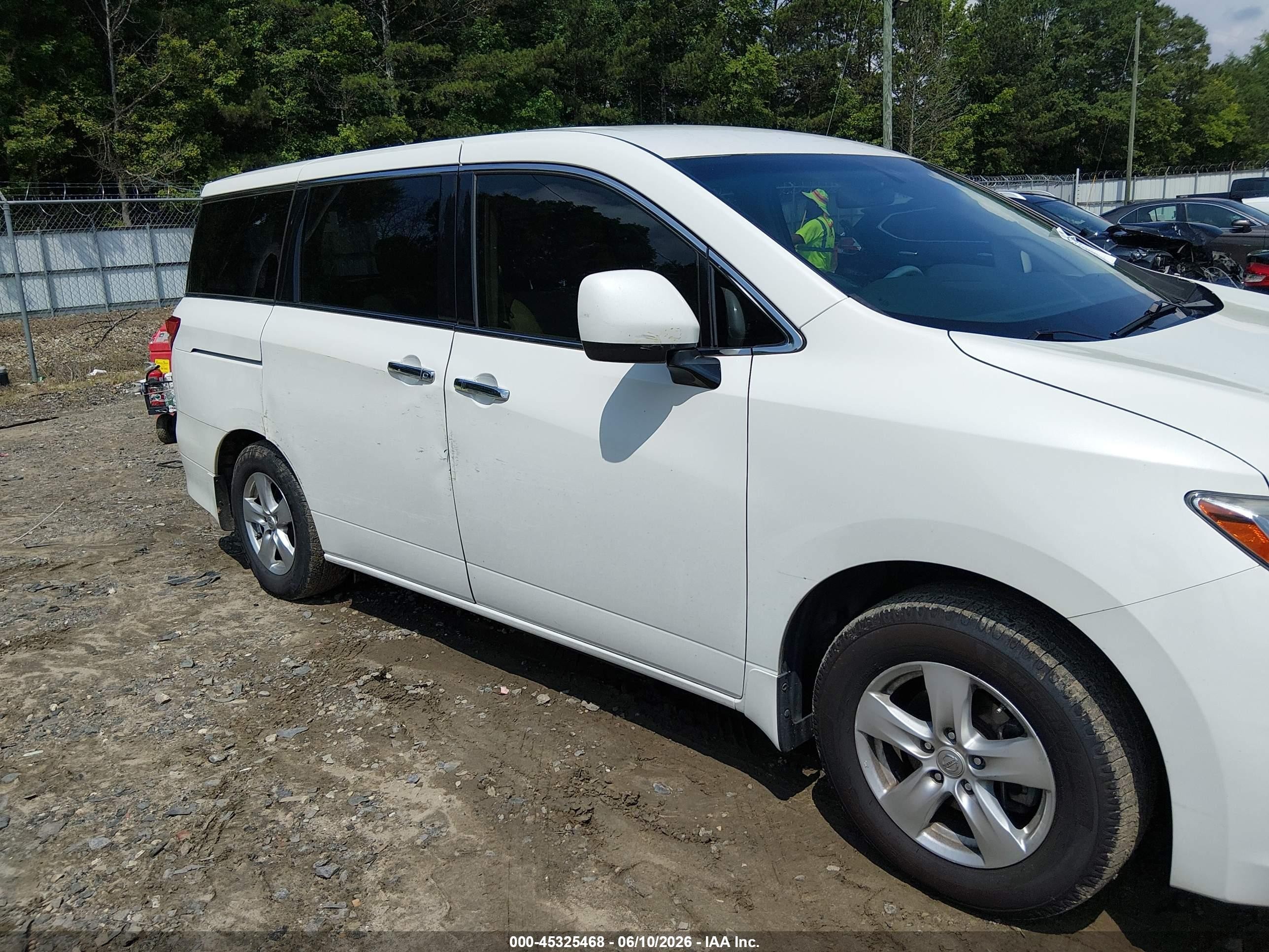 2015 Nissan Quest Platinum/s/sl/sv White vin: JN8AE2KP7F9130510