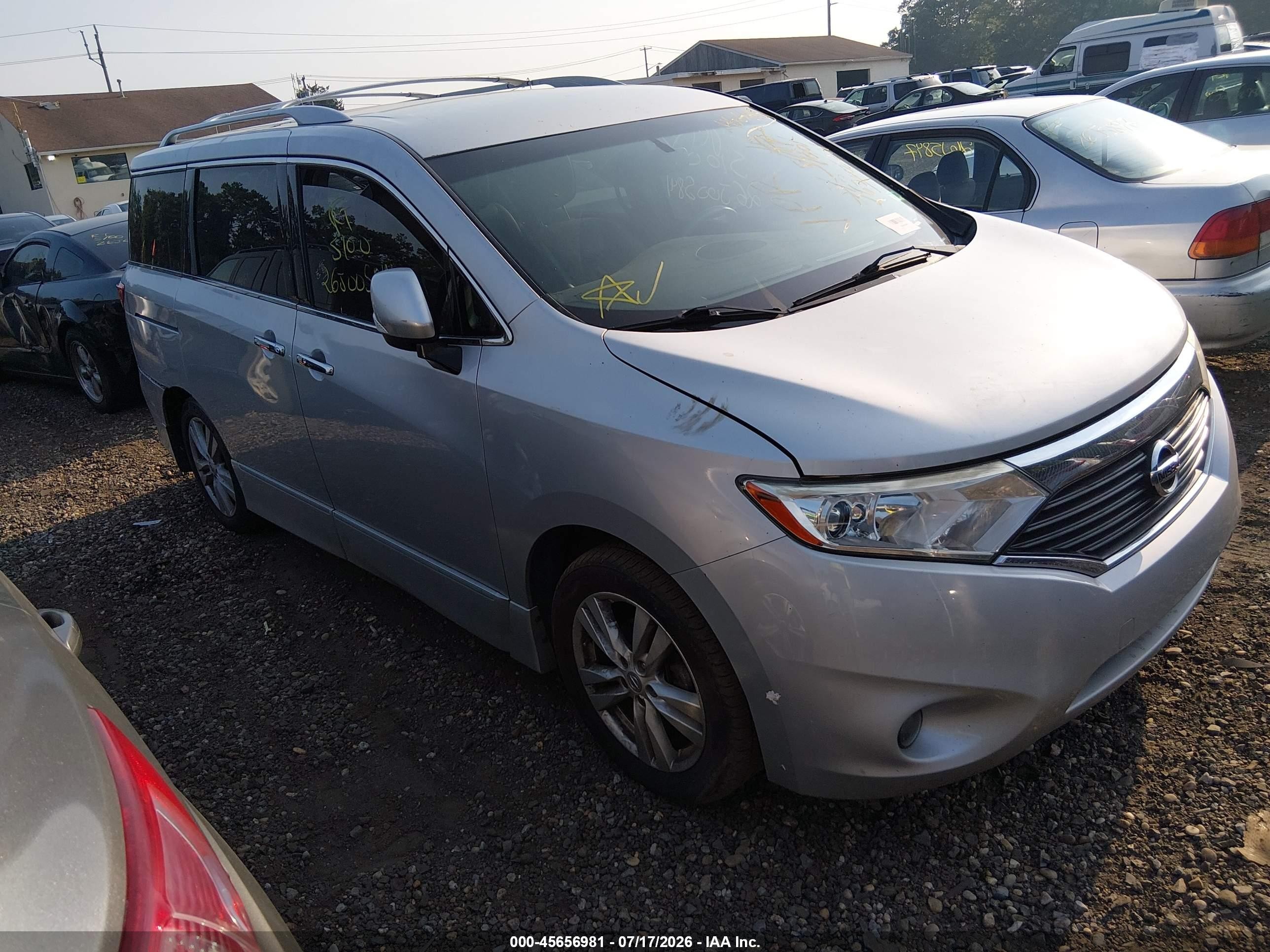 2015 Nissan Quest Sl Серый vin: JN8AE2KP7F9134475