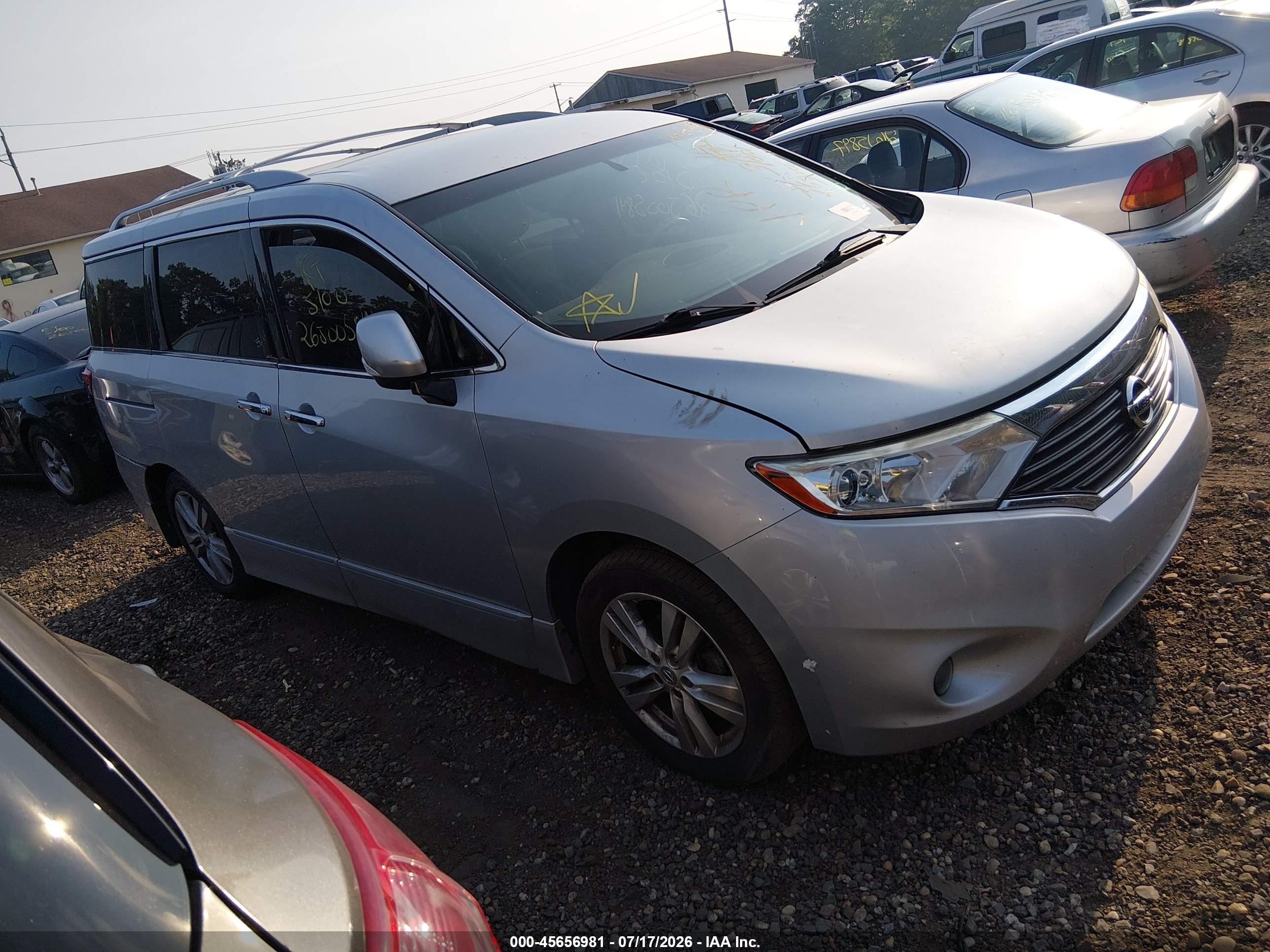 2015 Nissan Quest Sl Серый vin: JN8AE2KP7F9134475