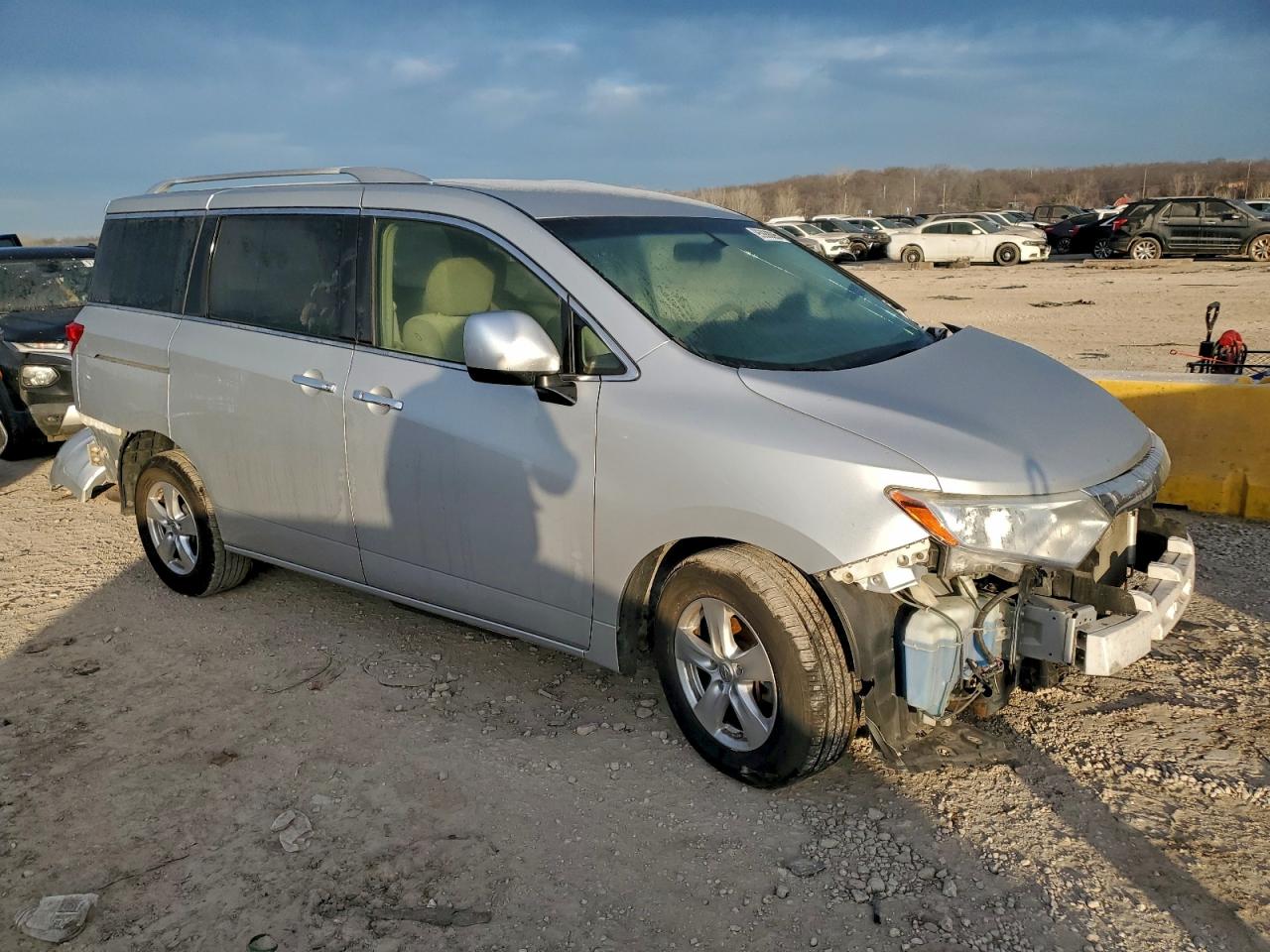 2016 Nissan Quest S Silver vin: JN8AE2KP7G9154680
