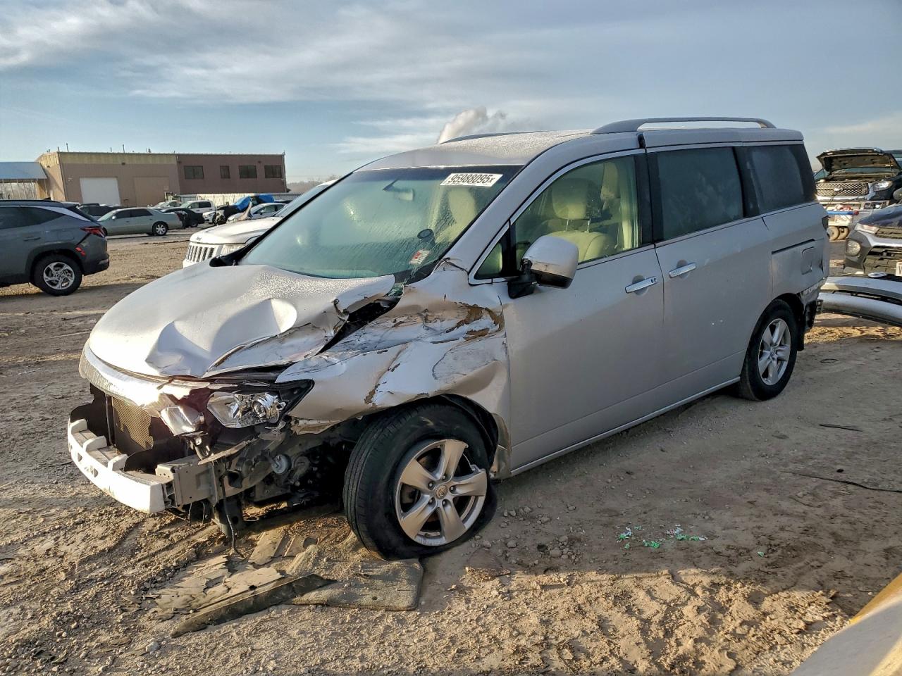 2016 Nissan Quest S Silver vin: JN8AE2KP7G9154680